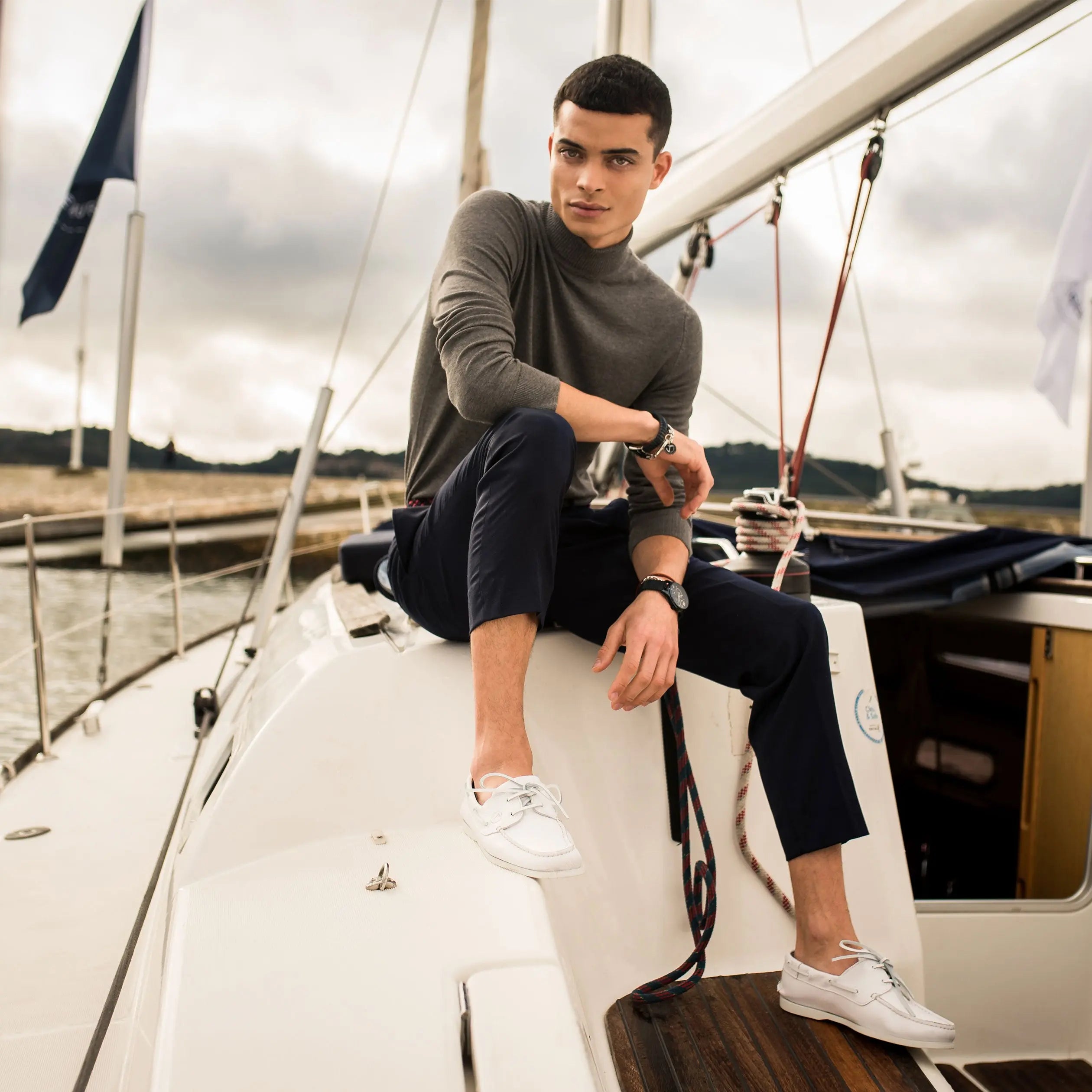 Seajure Rubjerg Knude men boat shoe in high-quality leather with natural rubber sole, showcasing its elegant design and craftsmanship.