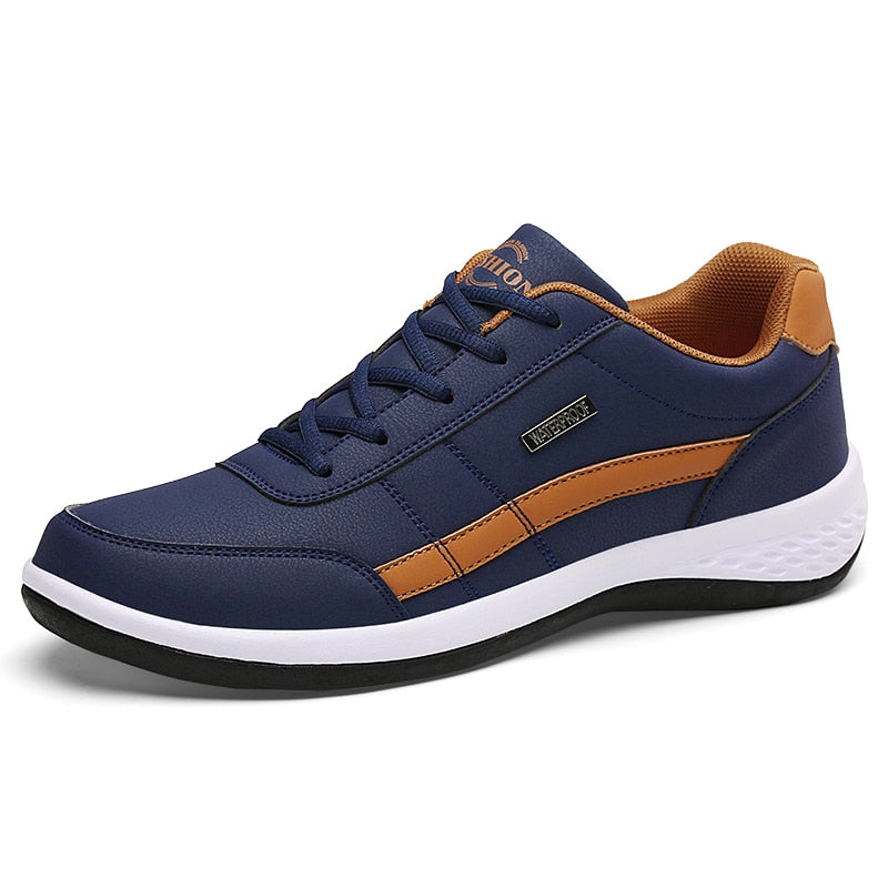 Men's casual breathable sneakers featuring a mesh upper and rubber sole, ideal for comfort and style.