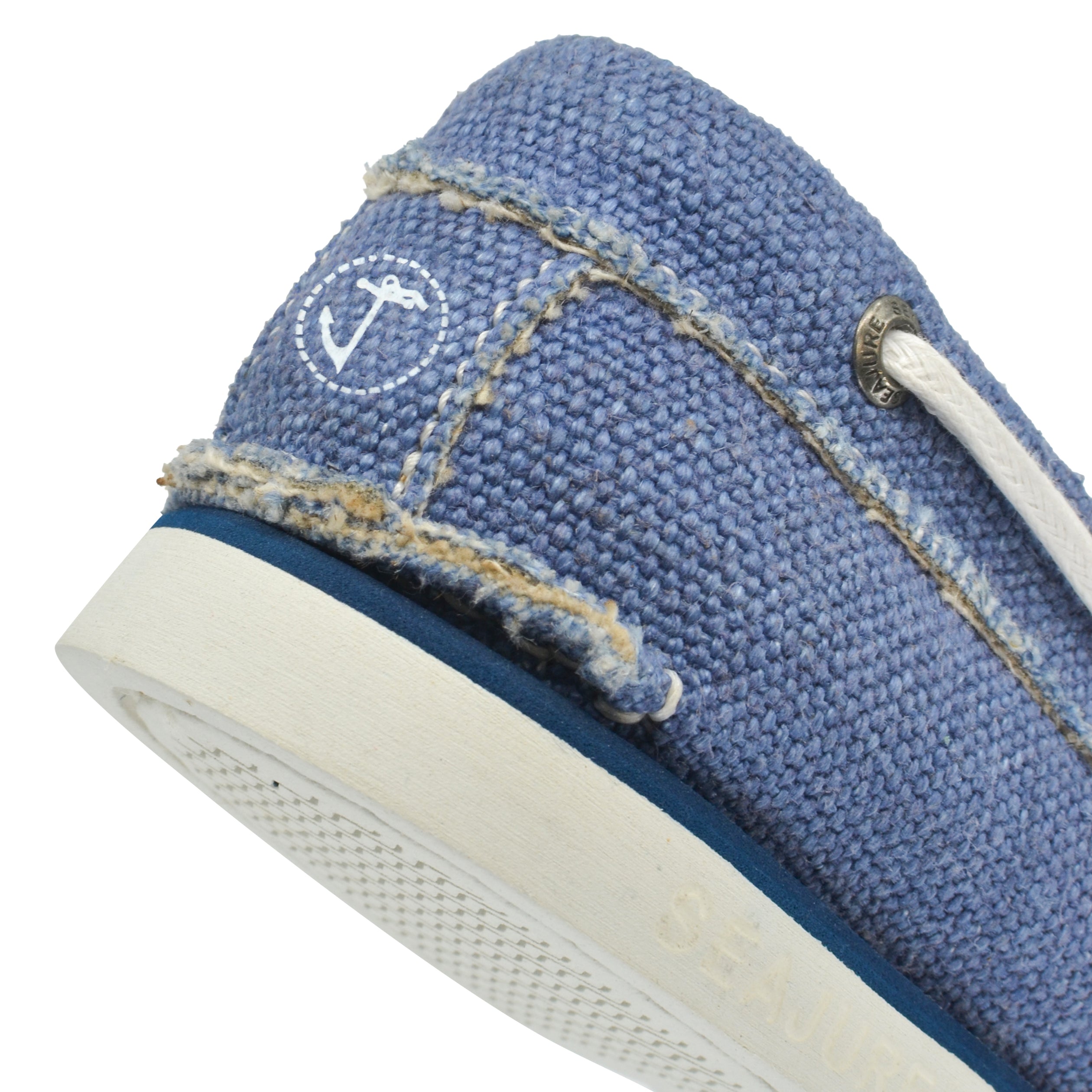 Men's Seajure Vegan Boat Shoes made from premium hemp, featuring a stylish design and natural rubber outsole.