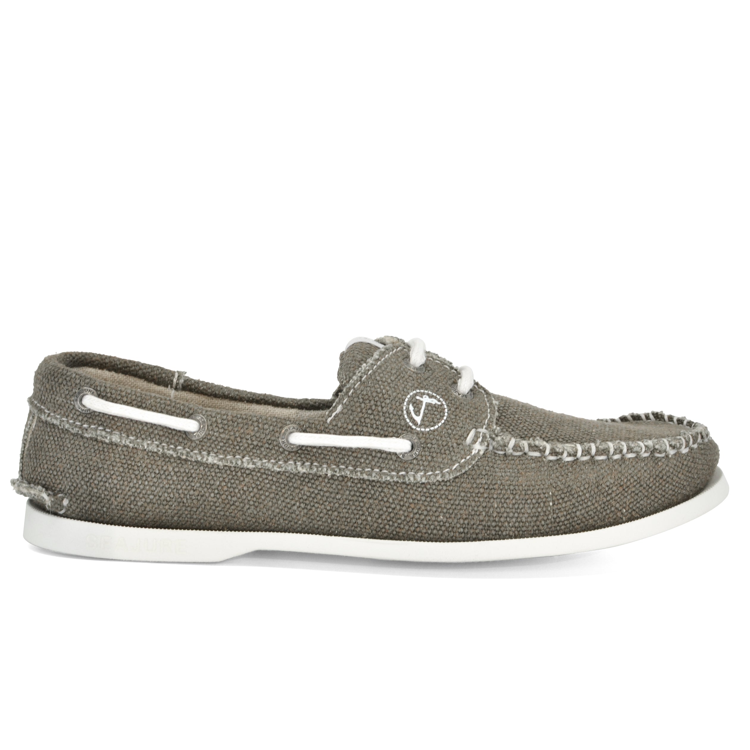 Seajure Vegan Boat Shoes Scopello made from premium hemp, showcasing their stylish design and eco-friendly materials.