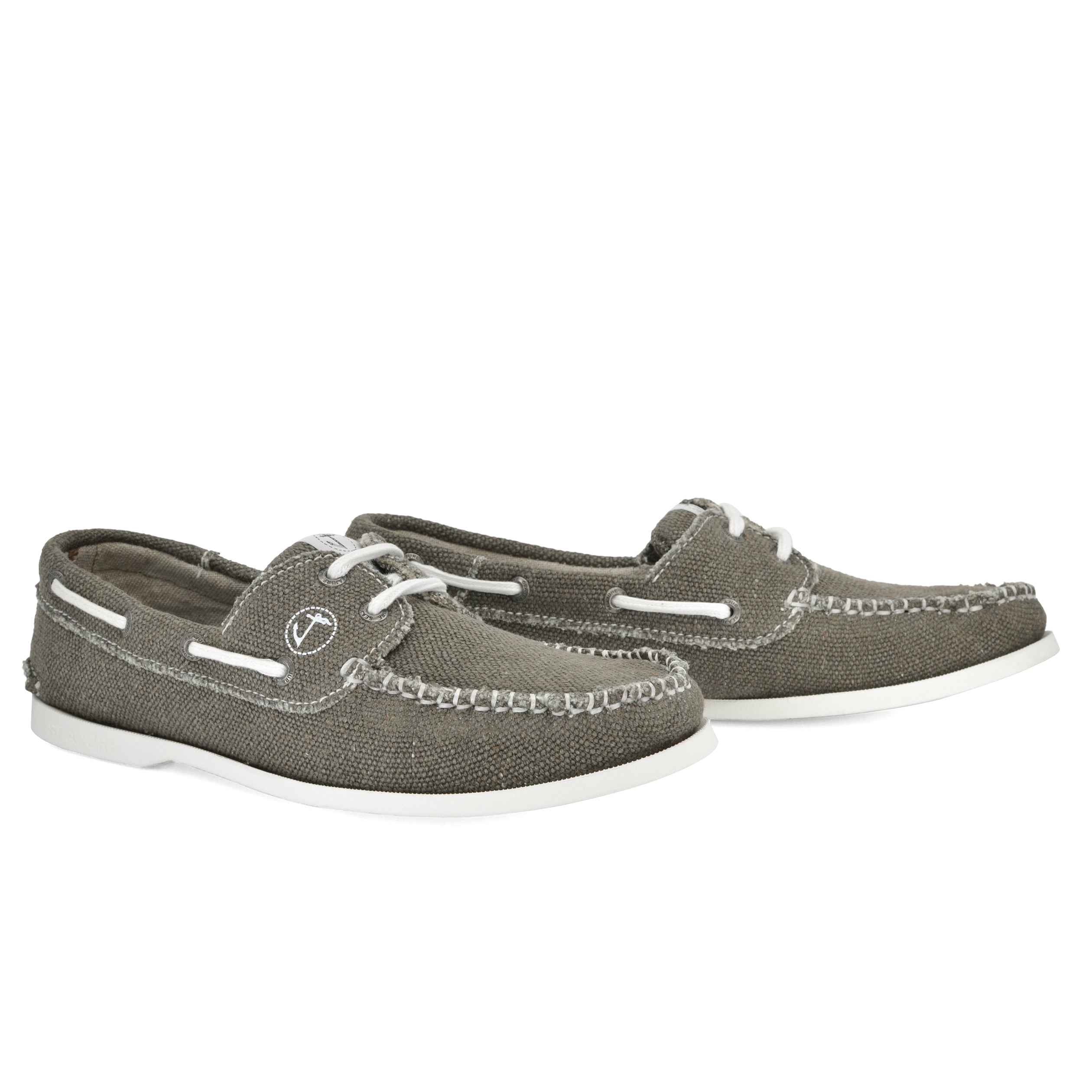 Seajure Vegan Boat Shoes Scopello made from premium hemp, showcasing their stylish design and eco-friendly materials.