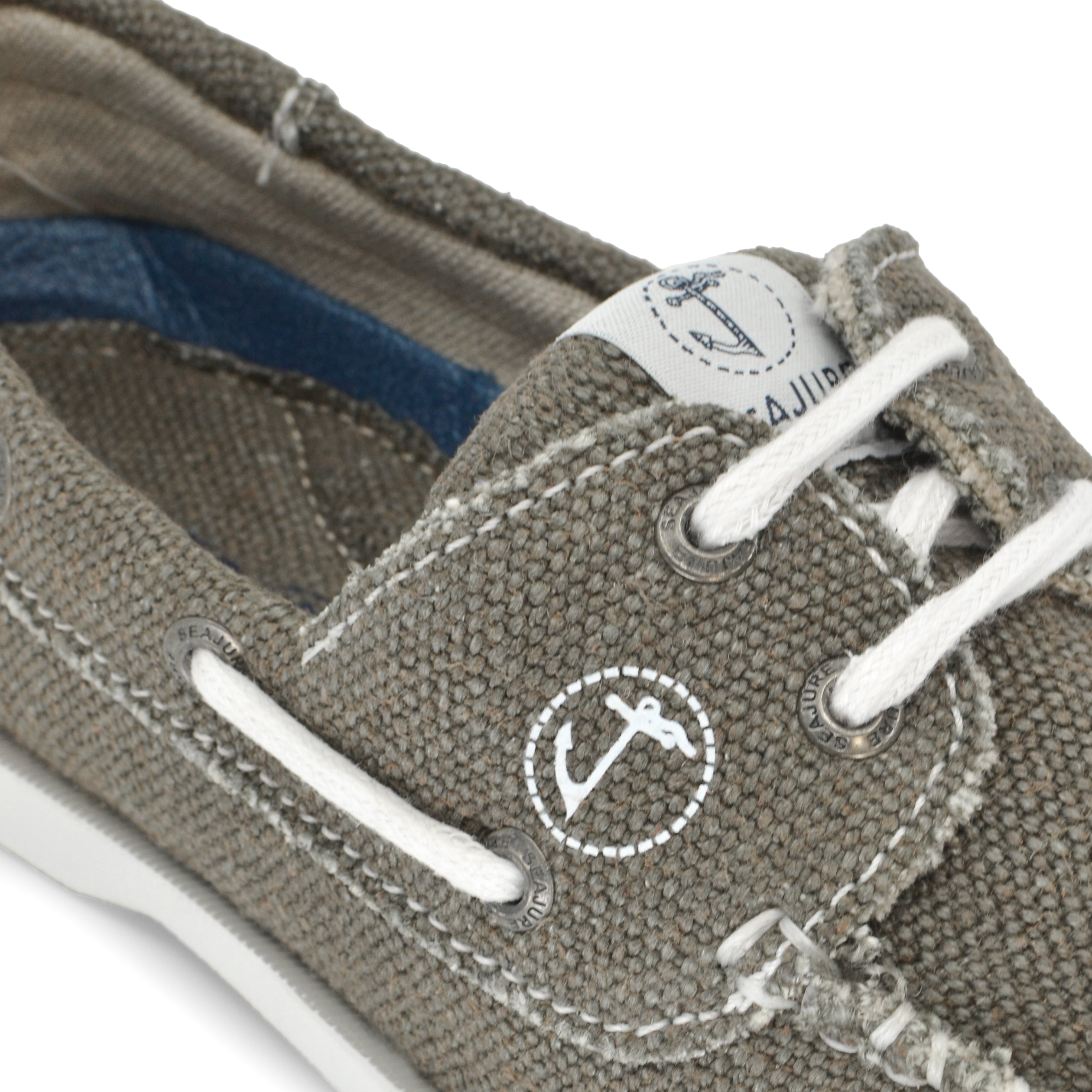 Seajure Vegan Boat Shoes Scopello made from premium hemp, showcasing their stylish design and eco-friendly materials.