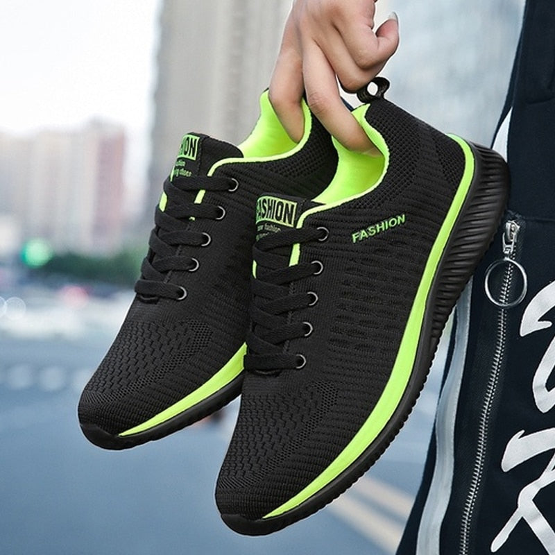 Men's Lightweight Running Sneakers featuring breathable mesh upper and cushioned insole, ideal for workouts.