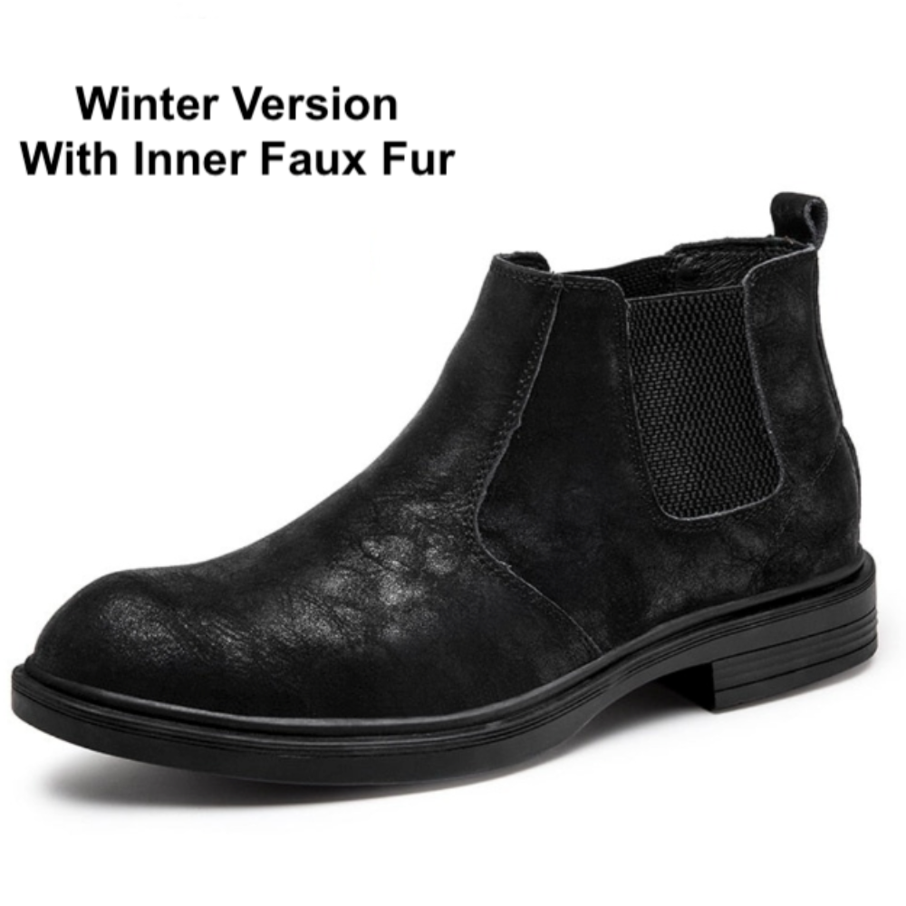 Men's Vegan Leather Angle Boots showcasing stylish design and high-quality vegan leather material.