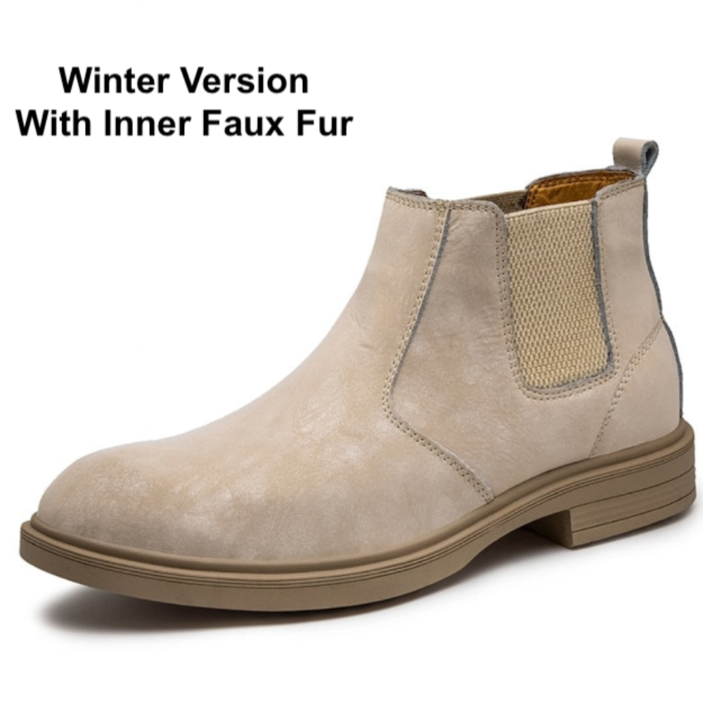 Men's Vegan Leather Angle Boots showcasing stylish design and high-quality vegan leather material.