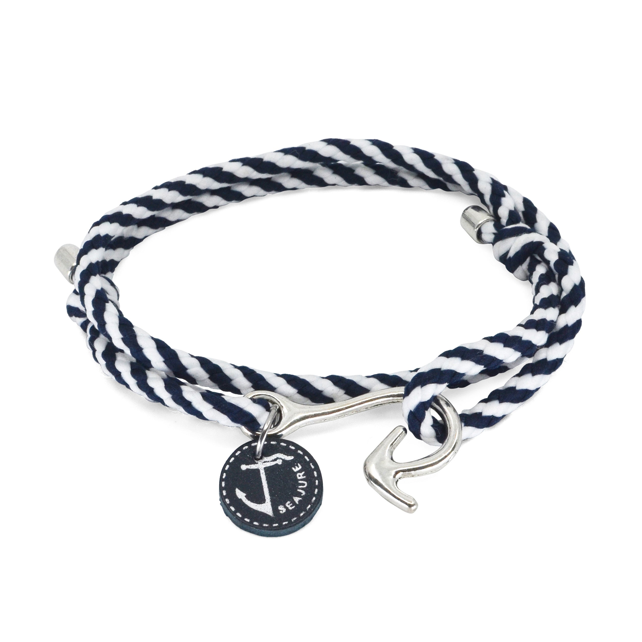 A stylish Nautical Braided Ampat Bracelet made from high-quality nautical rope with a durable stainless-steel clasp, showcasing a blend of classic and relaxed design.