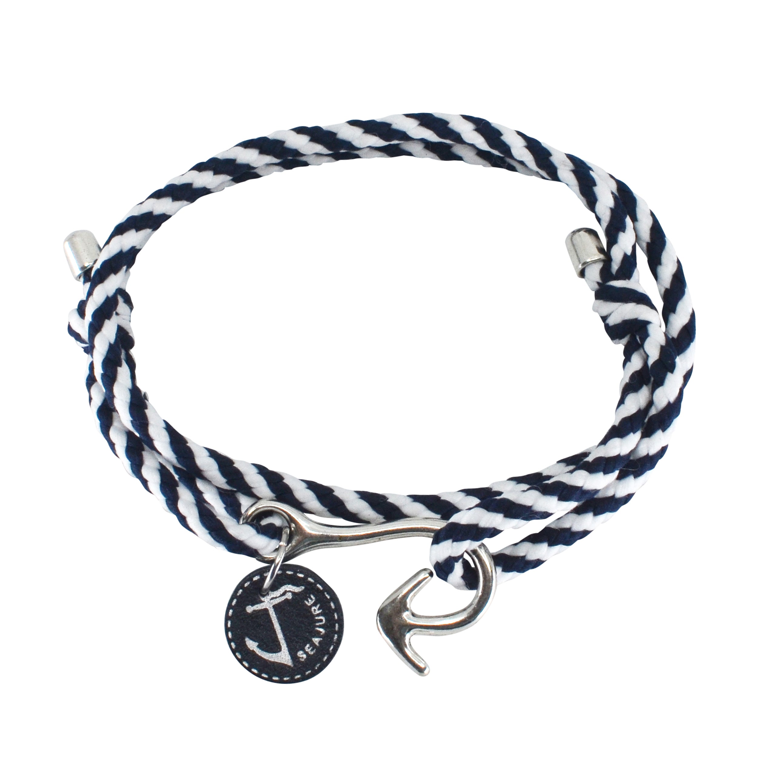 A stylish Nautical Braided Ampat Bracelet made from high-quality nautical rope with a durable stainless-steel clasp, showcasing a blend of classic and relaxed design.