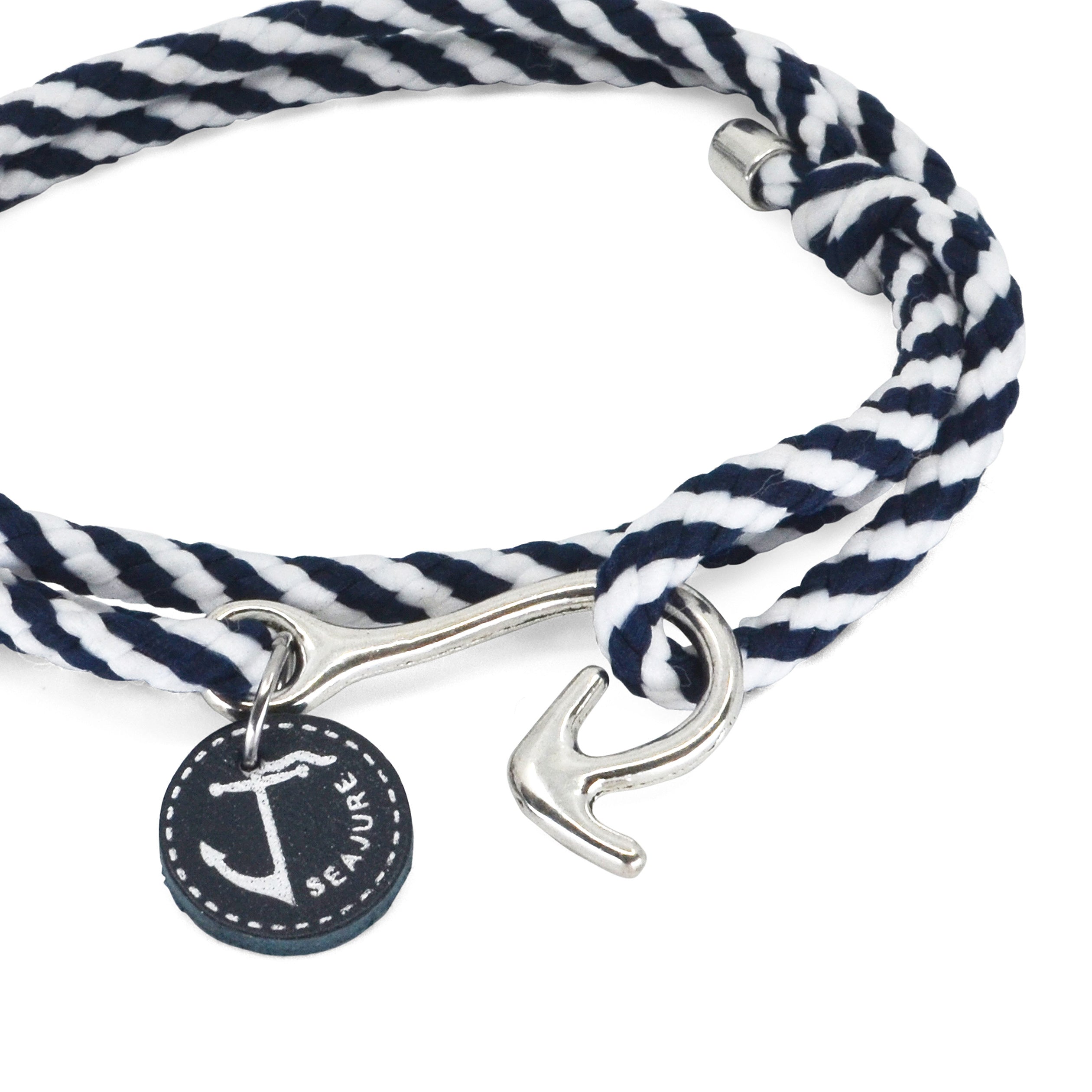 A stylish Nautical Braided Ampat Bracelet made from high-quality nautical rope with a durable stainless-steel clasp, showcasing a blend of classic and relaxed design.