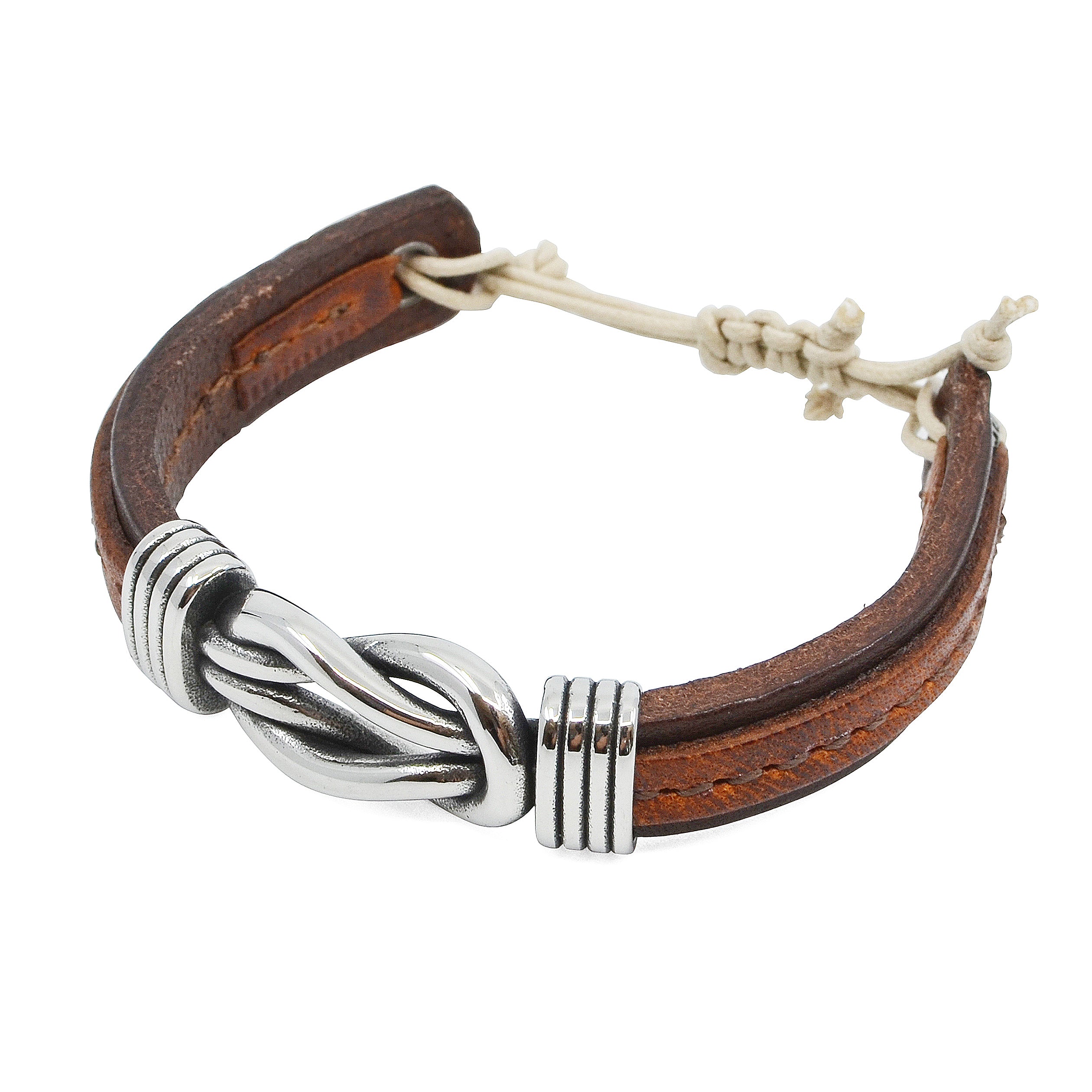 Main Nautical Rope and Leather Capri Bracelet image