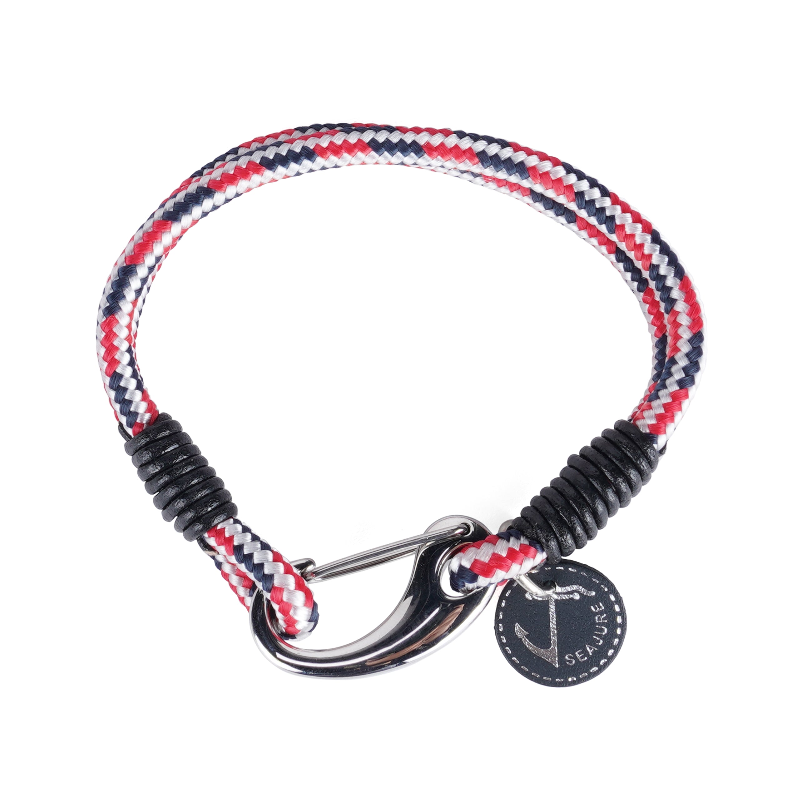 A stylish Nautical Rope Maui Bracelet made from high-quality nautical rope with a stainless steel clasp, showcasing a blend of classic and relaxed style.