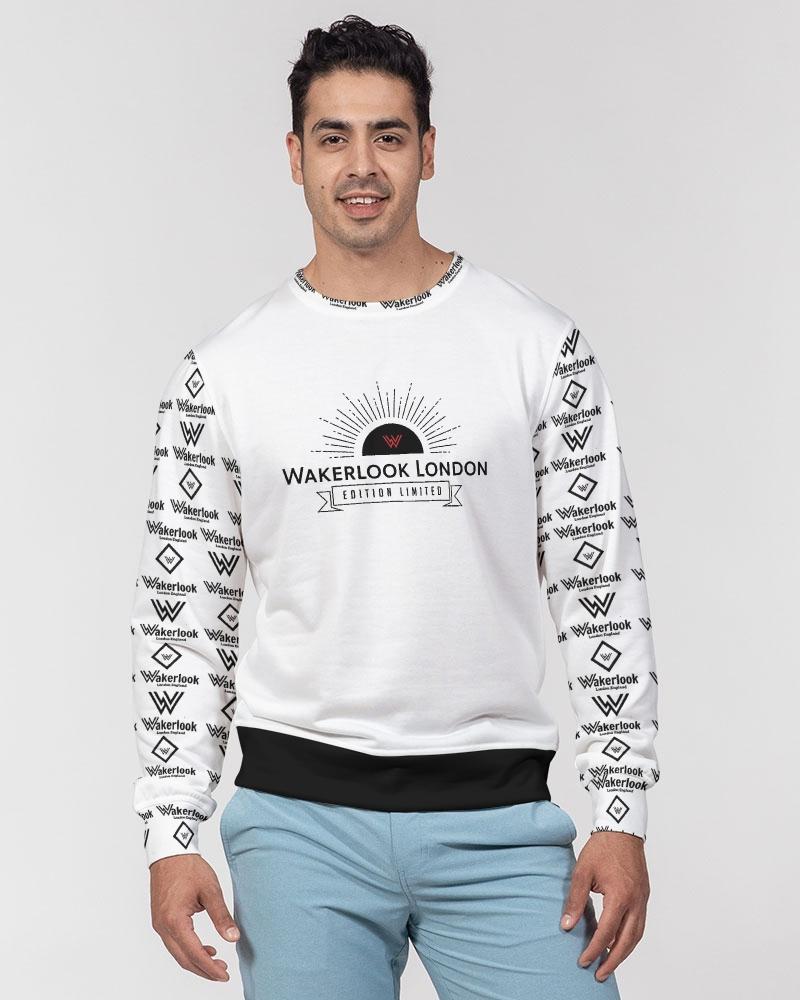 Wakerlook Classic French Terry Crewneck Pullover in a stylish setting, showcasing its soft fabric and classic crewneck design.