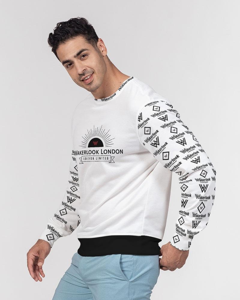 Wakerlook Classic French Terry Crewneck Pullover in a stylish setting, showcasing its soft fabric and classic crewneck design.