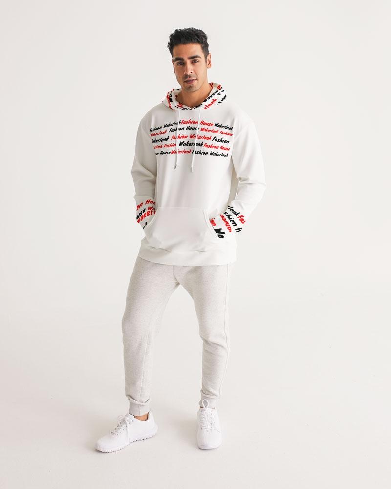 Wakerlook Fashion Men's Hoodie featuring adjustable drawstring hood, front pocket, and stylish metal accents in a comfortable fit.