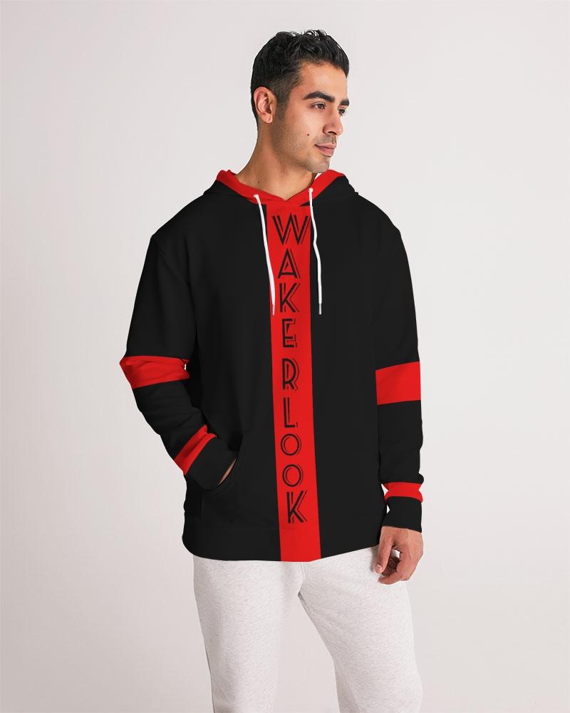 Wakerlook Men's Hoodie featuring adjustable drawstring hood, front pocket, and smooth fabric, perfect for casual wear.