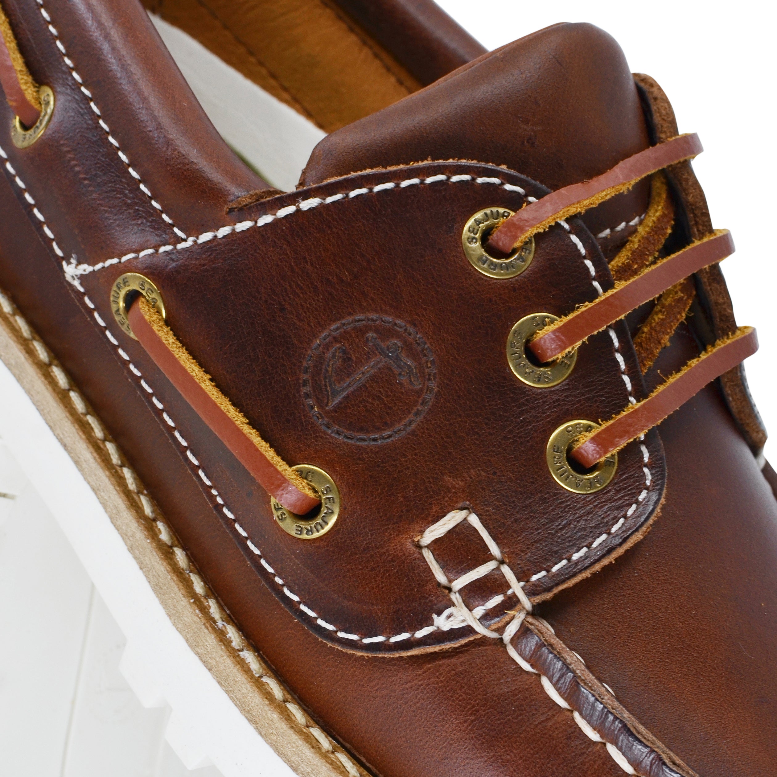 Alankuda Brown Leather Women Boat Shoe showcasing premium leather and stylish design.