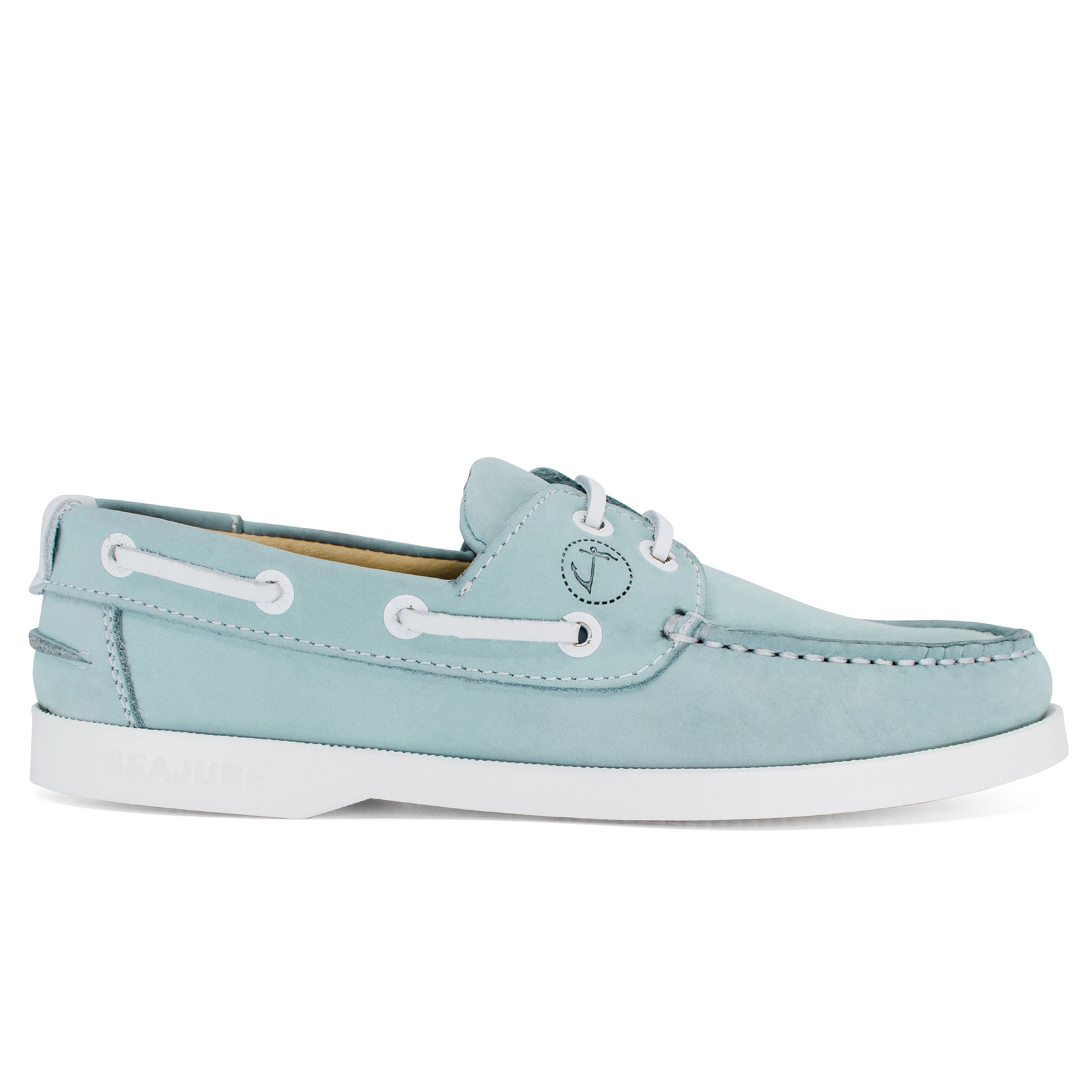 Seajure Nacpan women boat shoe made of high-quality nubuck leather, featuring a classic design and durable thermo rubber outsole.