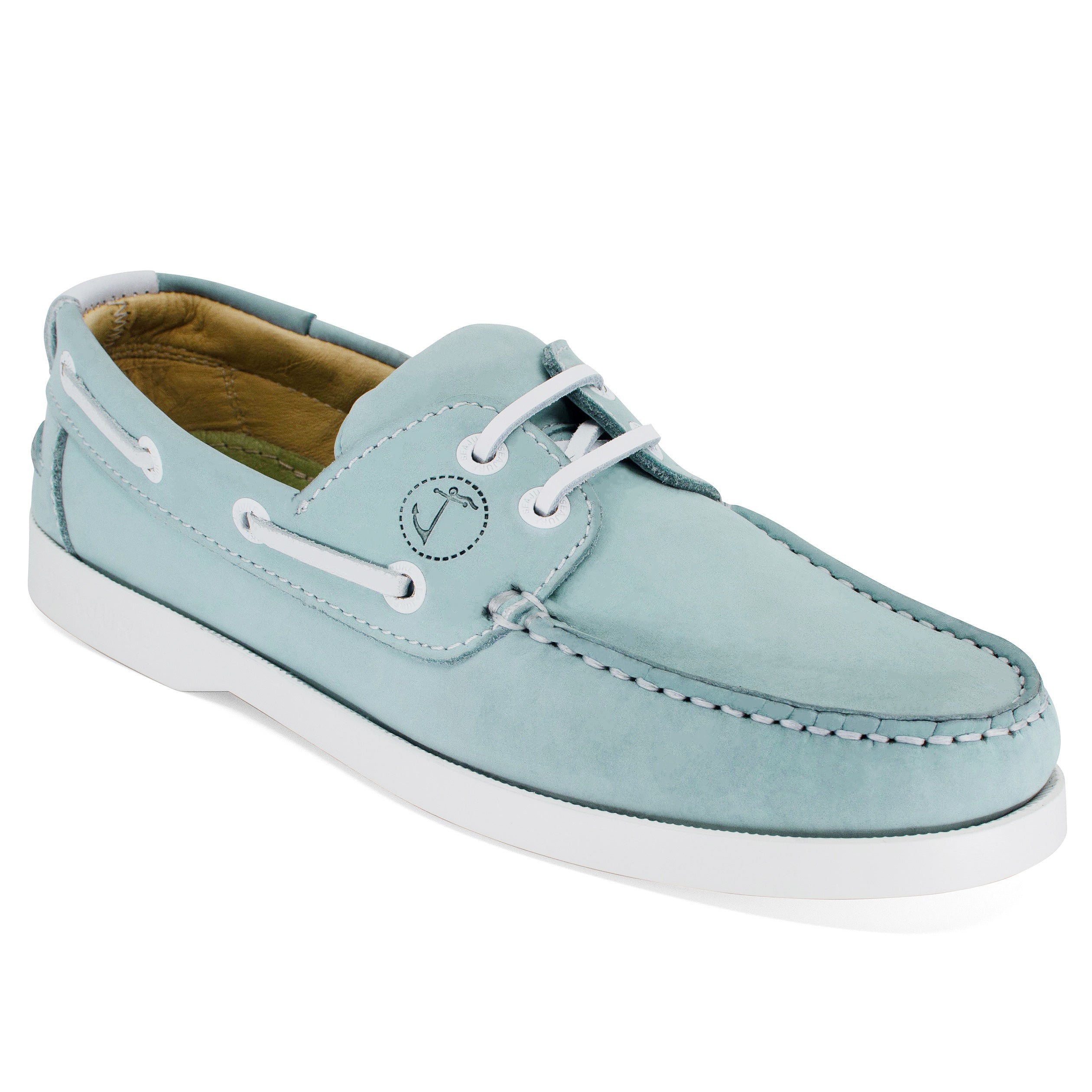 Seajure Nacpan women boat shoe made of high-quality nubuck leather, featuring a classic design and durable thermo rubber outsole.