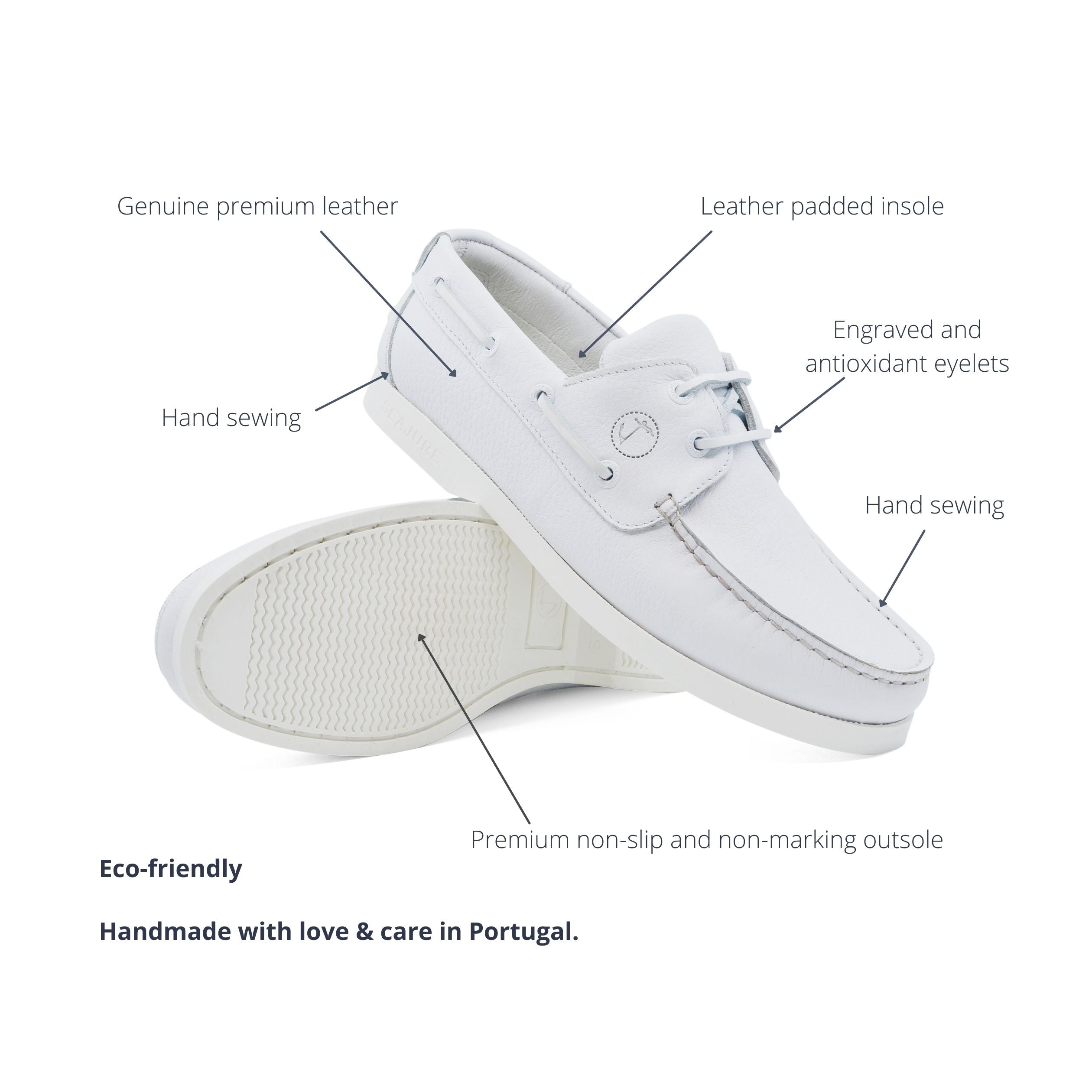 Seajure Shoal Bay women's boat shoe in elegant design, showcasing high-quality leather and durable outsole.