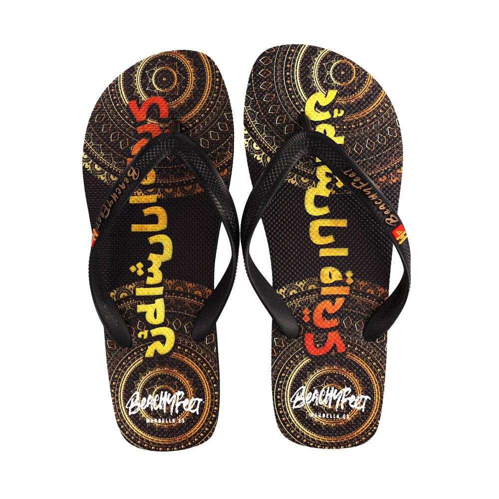 BeachyFeet® El Rey De Abu Dhabi flip flops featuring a rugged strap and textured footbed, perfect for summer adventures.