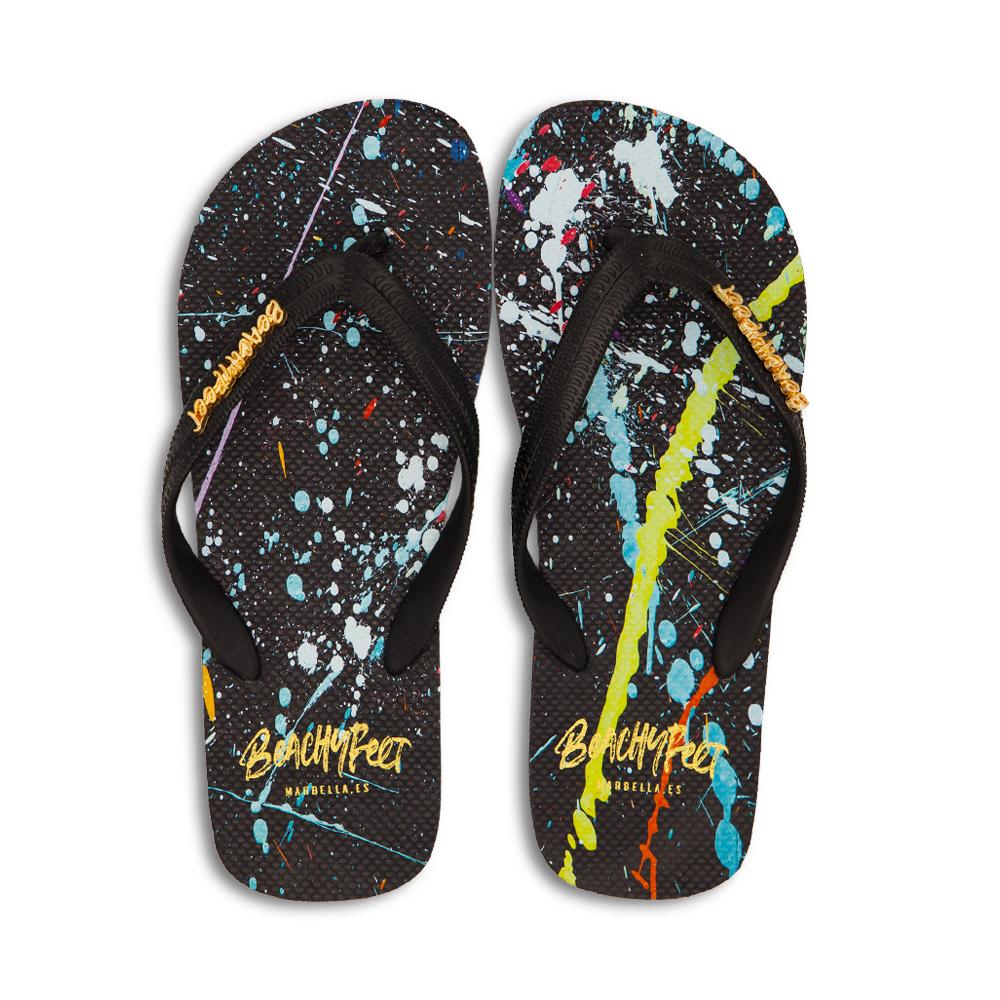 BeachyFeet® Xemeneies flip flops featuring a rugged strap and textured footbed, inspired by Mediterranean beach culture.