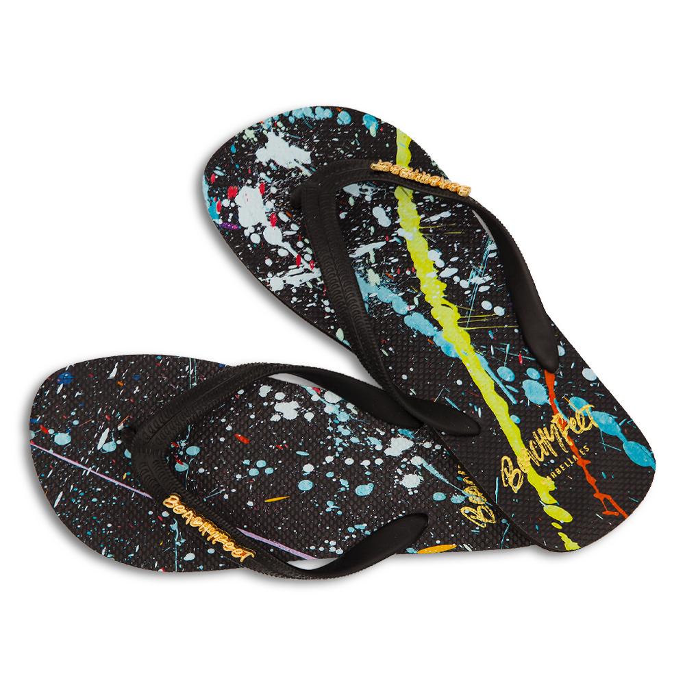 BeachyFeet® Xemeneies flip flops featuring a rugged strap and textured footbed, inspired by Mediterranean beach culture.