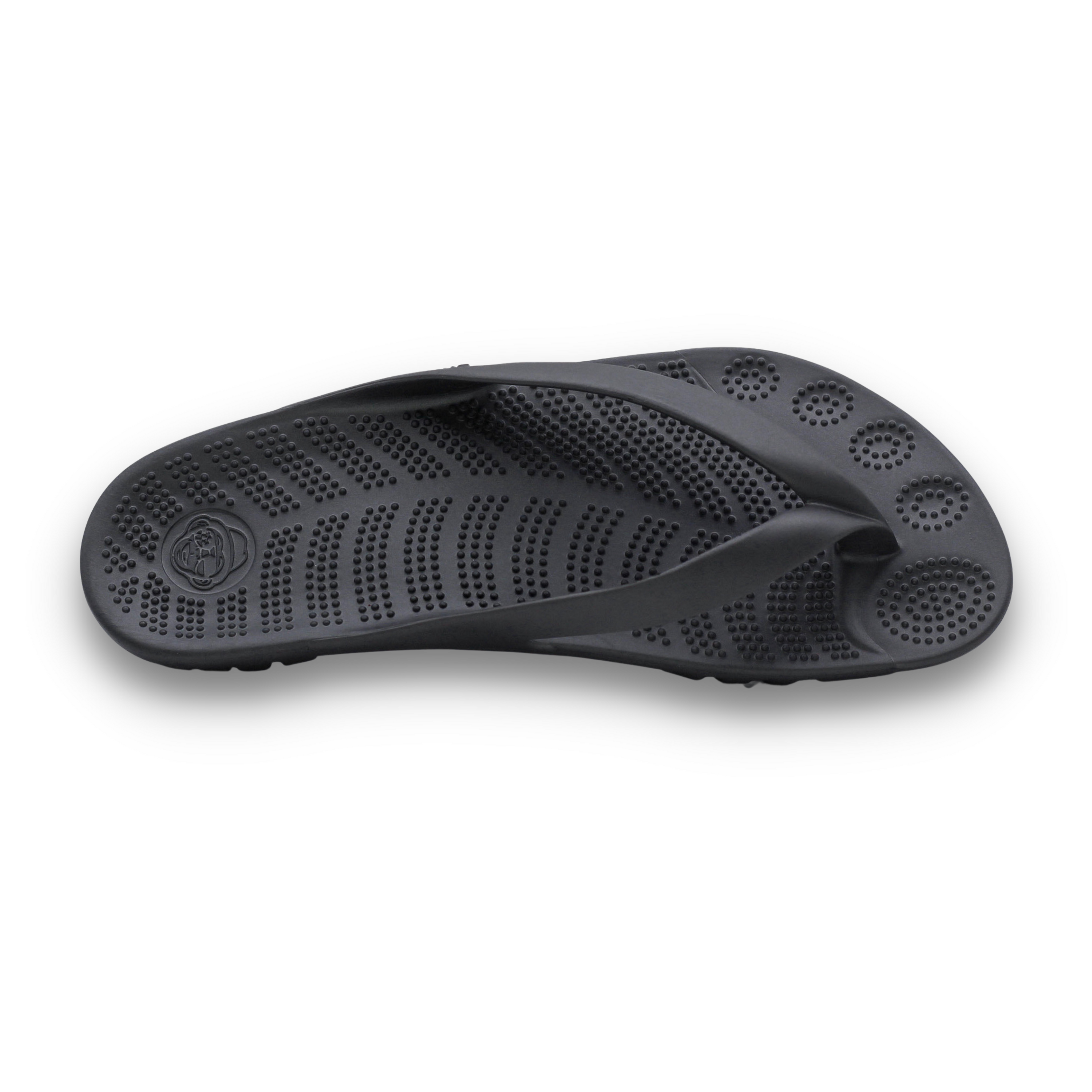 GUDO Night Platinum Flip-Flops showcasing a sleek minimalist design with a unique sole pattern.