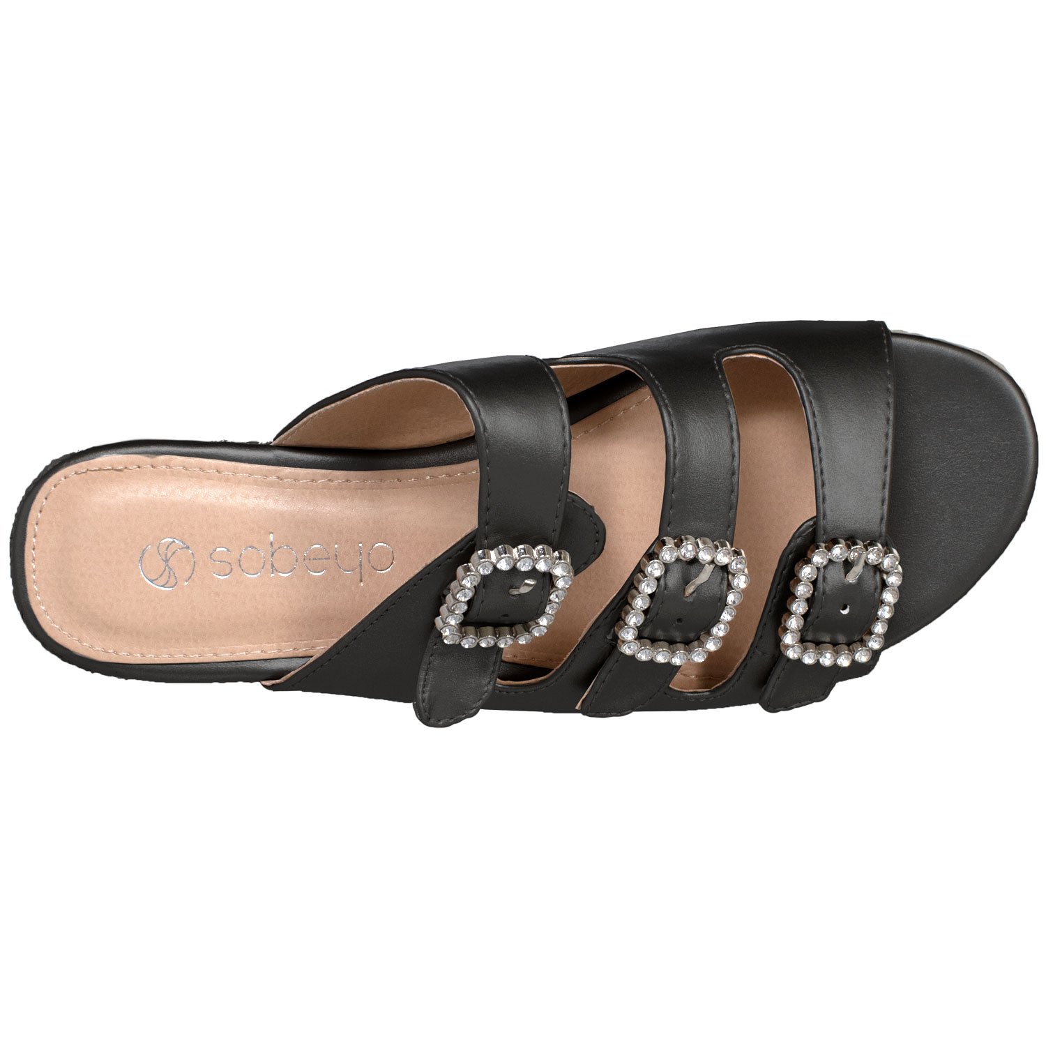 Rhinestone Platform Espadrille Wedge Sandal featuring shiny crystals and braided jute platform, available in multiple colors.