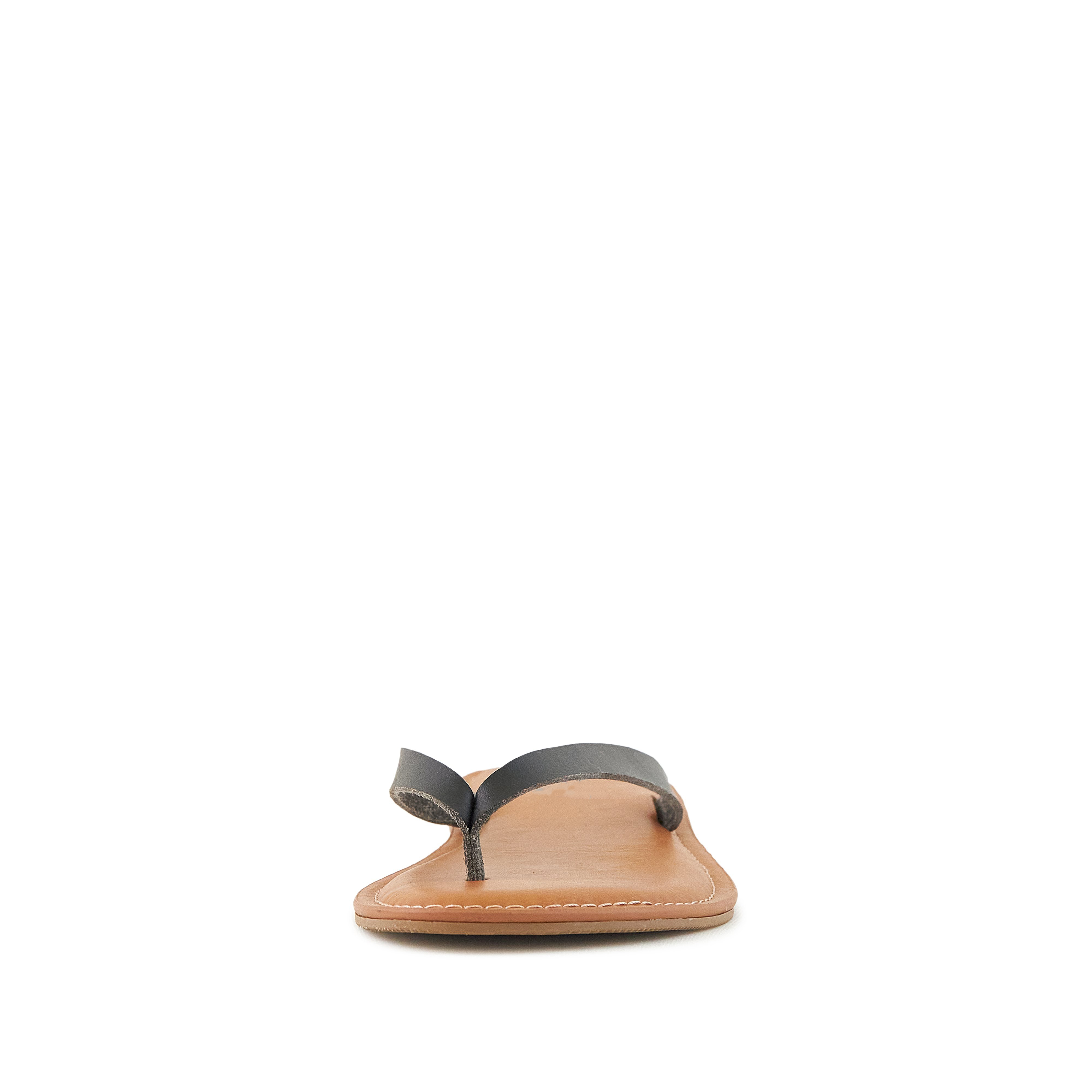 A pair of Women's Sandals Ibiza Black featuring a classic thong toe design and slim straps, perfect for summer wear.