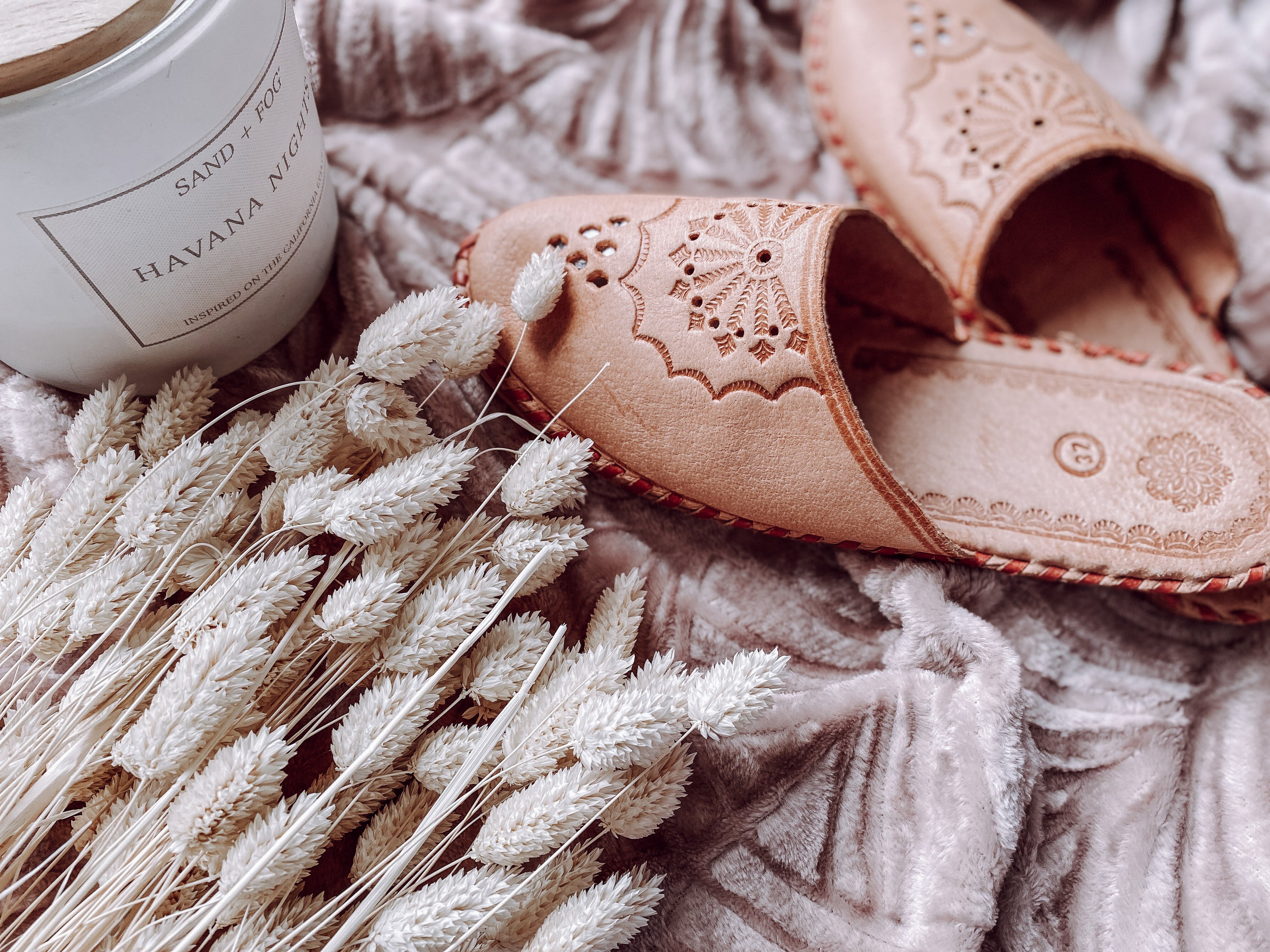 Wanderlust Closed Toe Slippers featuring handmade leather and boho embroidery, perfect for indoor and outdoor wear.