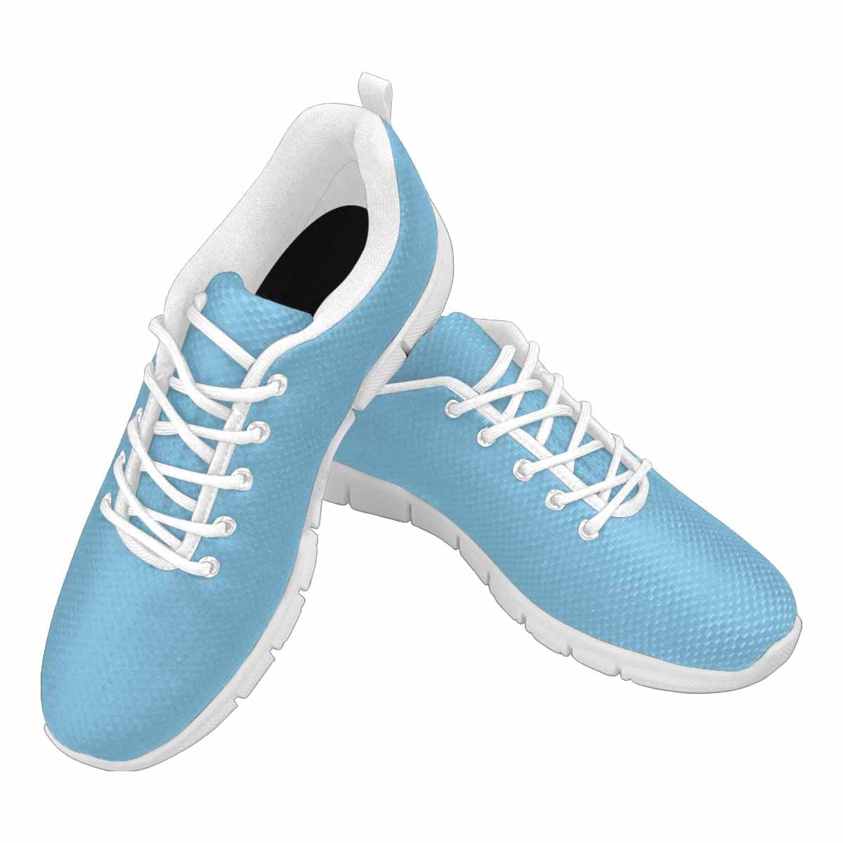 Light blue running shoes for men made of breathable canvas mesh, perfect for workouts and casual wear.