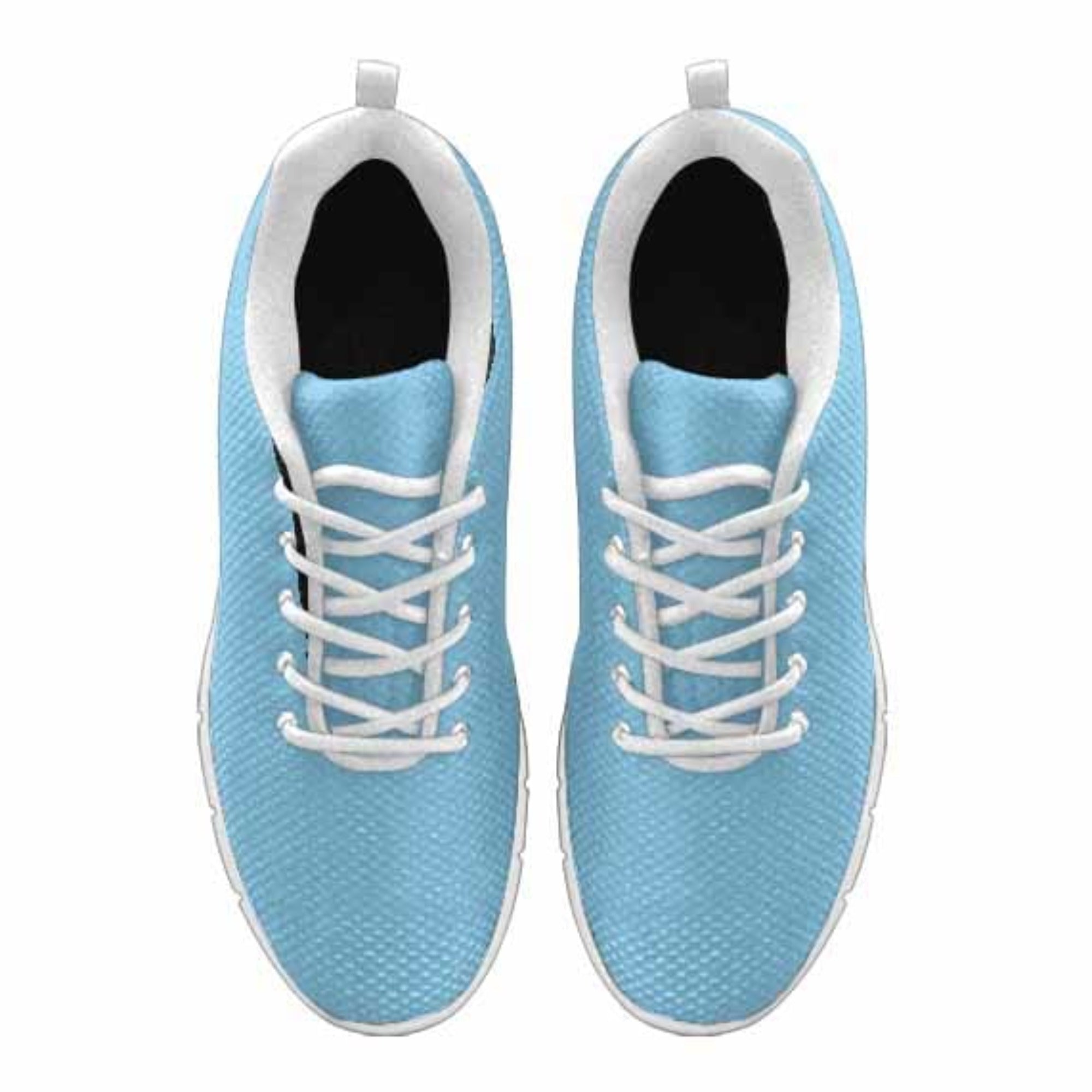 Light blue running shoes for men made of breathable canvas mesh, perfect for workouts and casual wear.