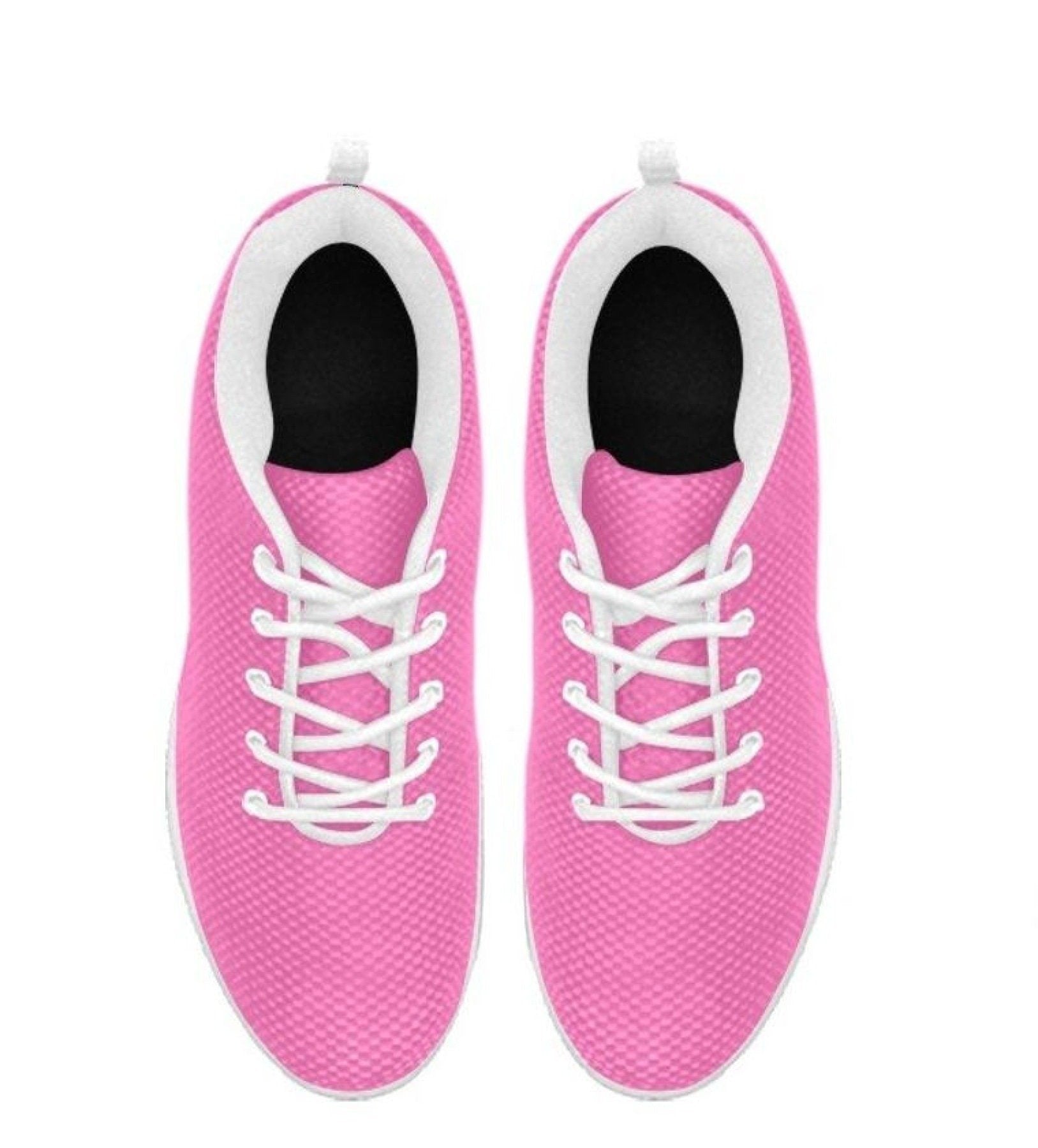 Hot pink sneakers for women designed for running and fitness, featuring breathable mesh and non-slip sole.