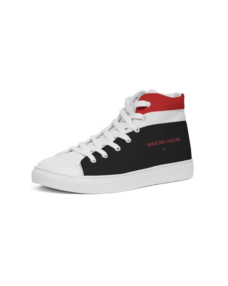 Wakerlook Men's Hightop Canvas Shoe featuring a minimalist design with a faux leather toe cap and padded collar, perfect for stylish comfort.