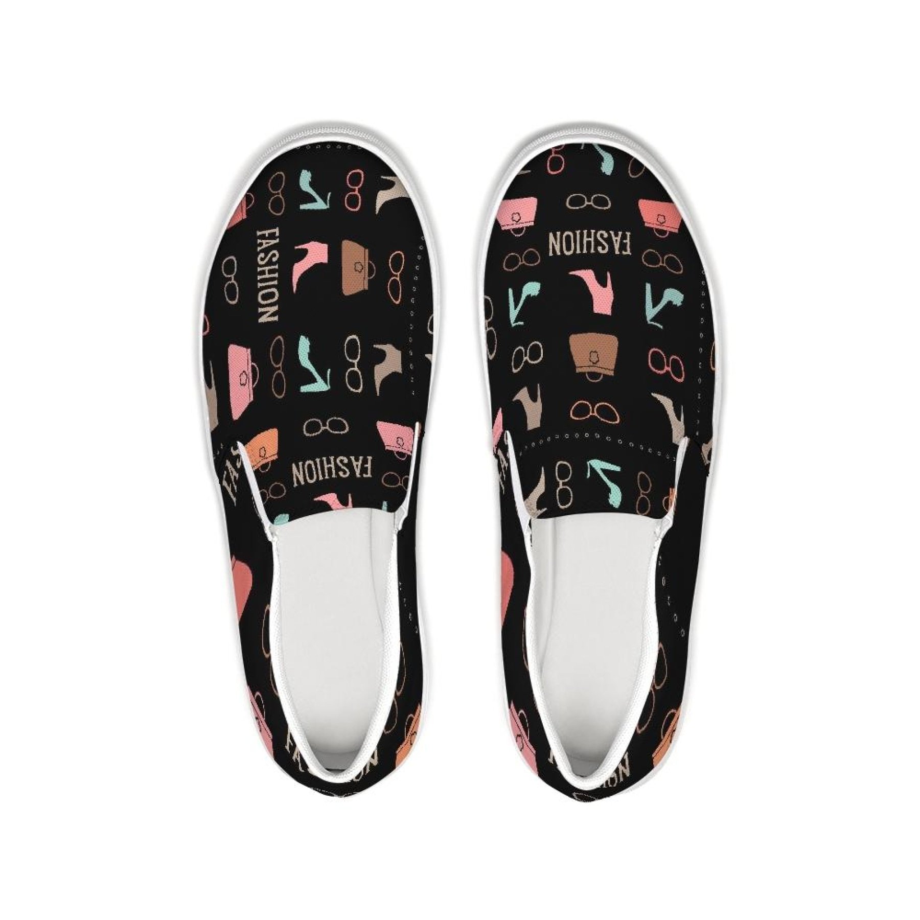 Stylish women's slip-on canvas sneakers in a fashionable design, perfect for casual wear and everyday activities.