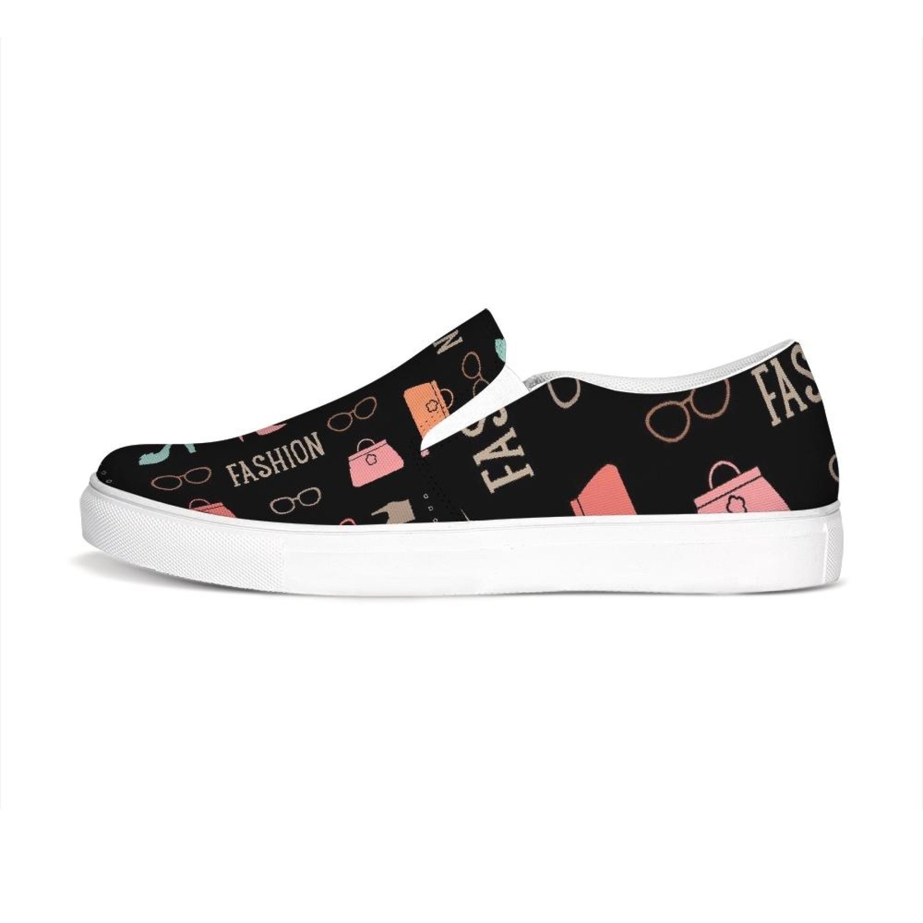 Stylish women's slip-on canvas sneakers in a fashionable design, perfect for casual wear and everyday activities.