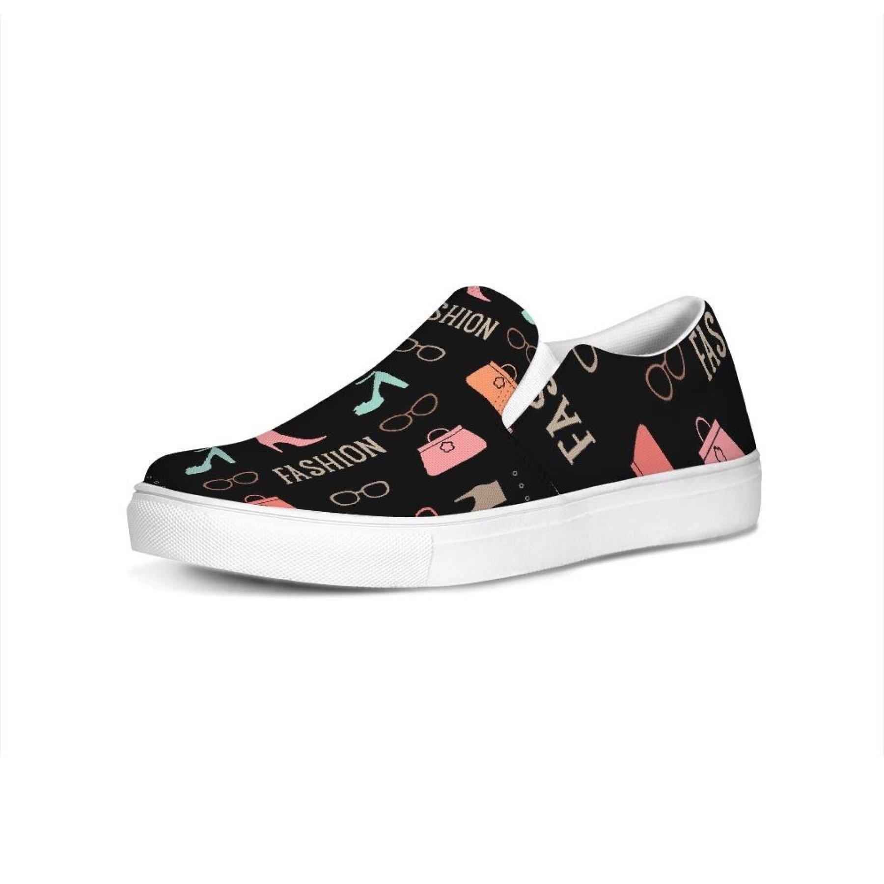 Stylish women's slip-on canvas sneakers in a fashionable design, perfect for casual wear and everyday activities.