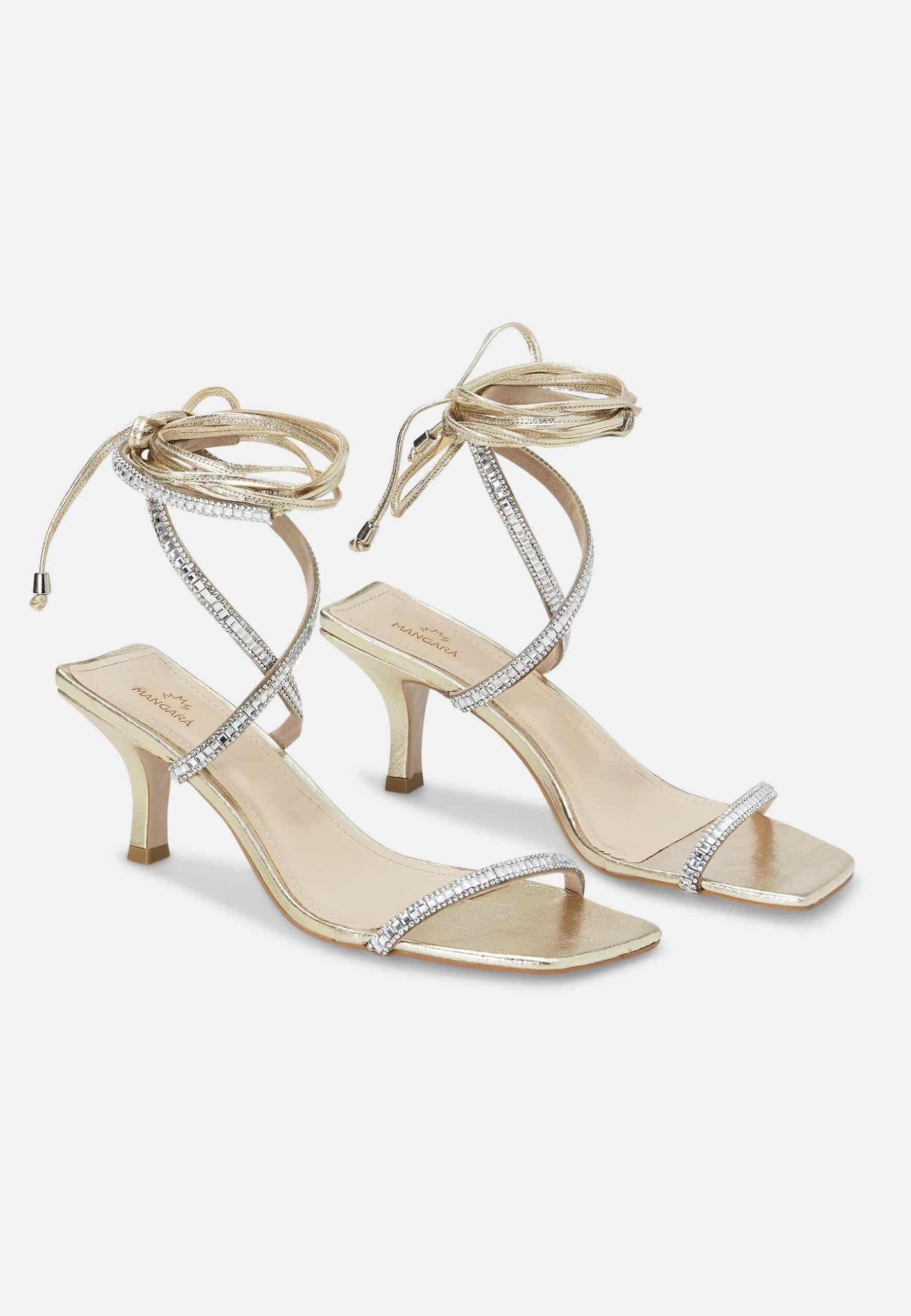 Aroeira Ankle Straps Heels Sandals by Mangará, featuring an elegant design with an 8cm heel and chic ankle strap, crafted from premium leather.