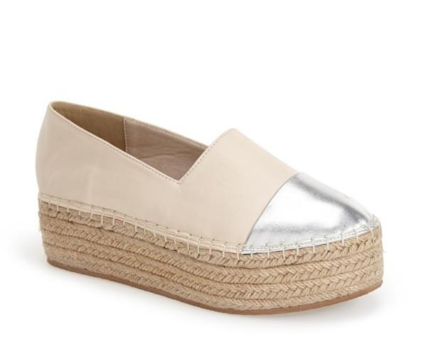 AZALIAH shoes featuring a vegan leather upper and a 2-inch espadrille platform, perfect for stylish and eco-conscious wearers.