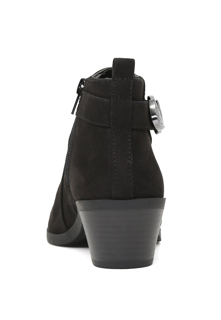 Bree Ankle Boots featuring a stylish buckle and zip closure, perfect for comfortable all-day wear.