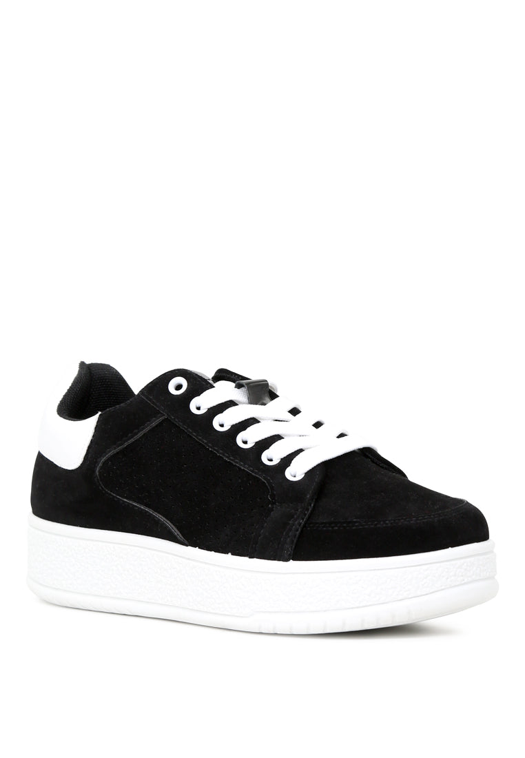 A pair of stylish Chunky Lace-Up Sneakers featuring a chunky design, round toe, and lace-up closure, perfect for casual wear.