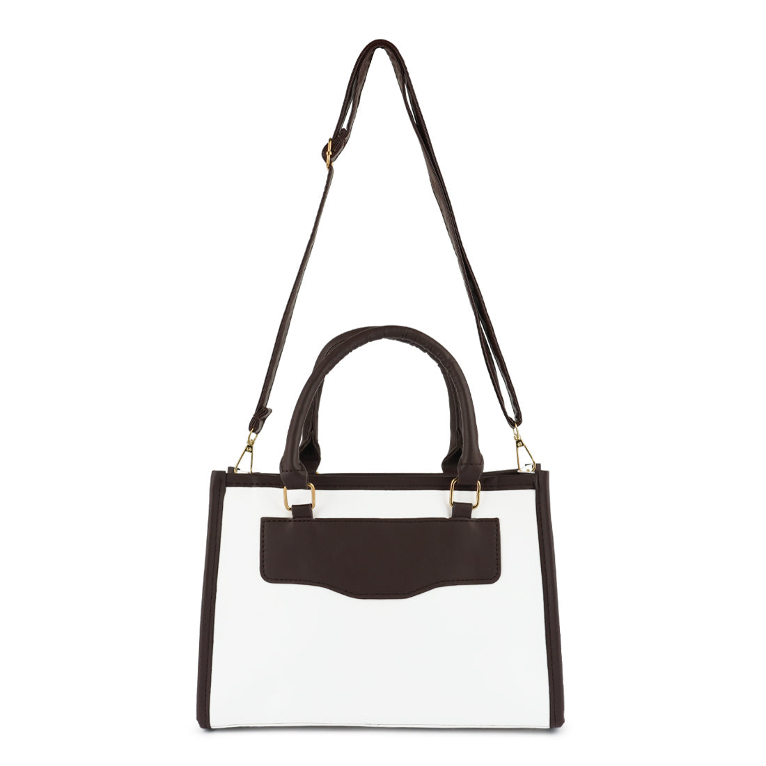 Color Block Tote Bag featuring dual tones, spacious compartments, and detachable straps, perfect for work and casual outings.