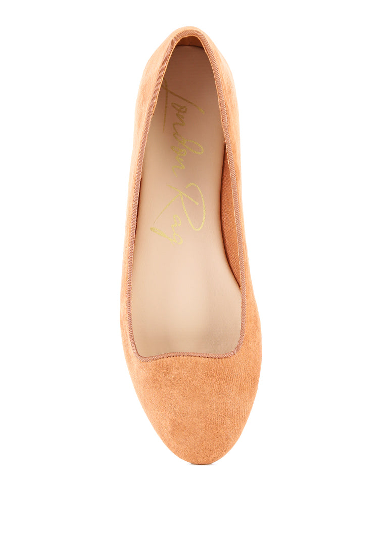 A pair of Eyeore Microfiber Casual Ballerinas featuring a soft microfiber upper, pointed toe design, and durable rubber outsole, perfect for casual wear.