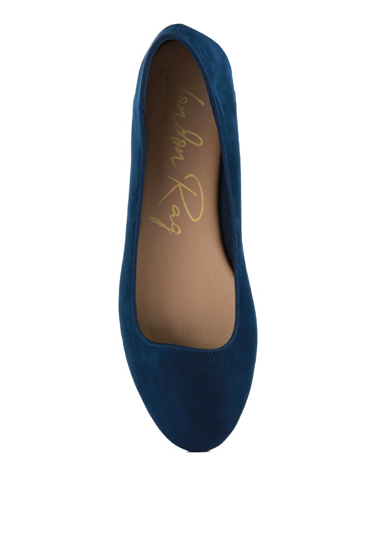 A pair of Eyeore Microfiber Casual Ballerinas featuring a soft microfiber upper, pointed toe design, and durable rubber outsole, perfect for casual wear.