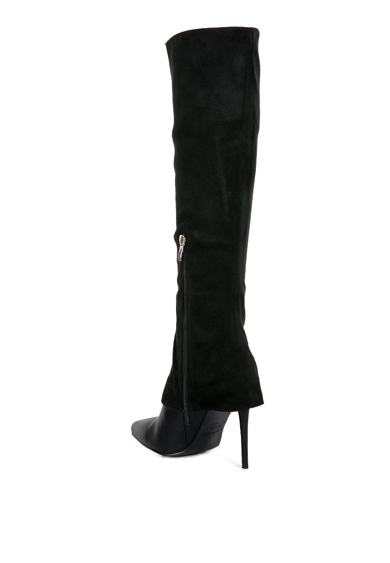 Fifido Knee Boot featuring a trendy fold-over design and high heel stilettos, perfect for autumn and winter fashion.