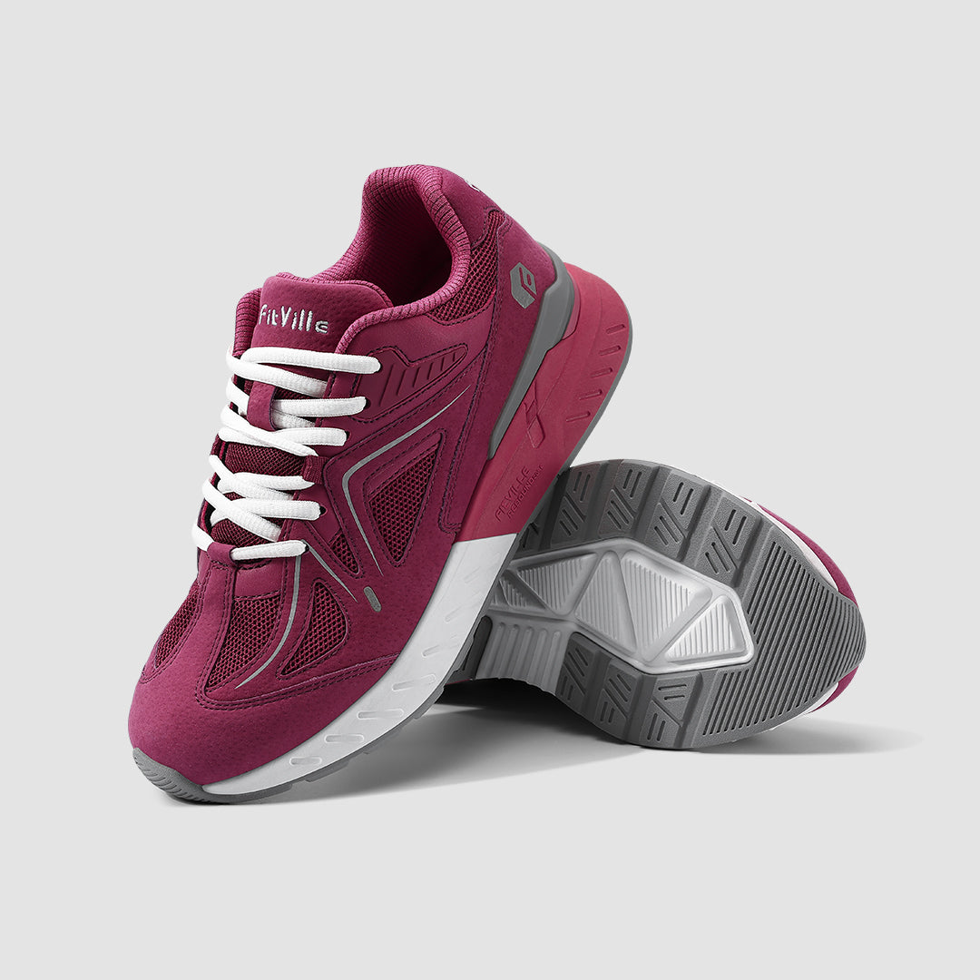 FitVille Women's Rebound Core Walking Shoes V1 showcasing a stylish design with a wide toe box and cushioned sole for comfort.