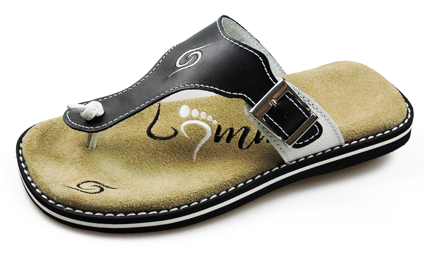 Custom leather Flip-Flops 4051 featuring adjustable strap and anatomical footbed for summer comfort.