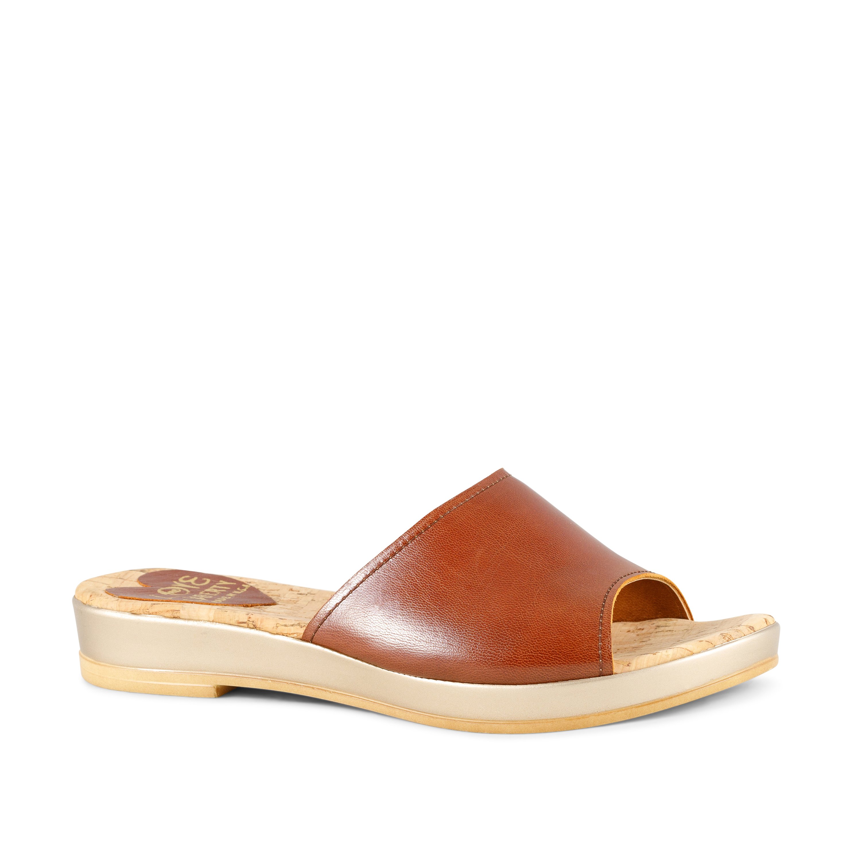 Stylish Getaway sandal with crinkled leather upper and low wedge outsole, perfect for any occasion.