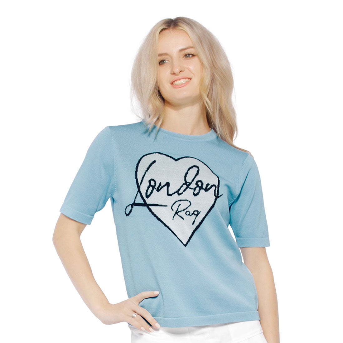 A stylish graphic t-shirt featuring a unique design, made from 100% viscose, showcasing a relaxed fit and round neckline.