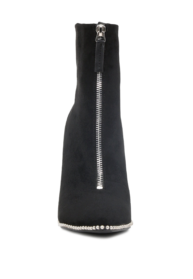 Harper Elegant Comfortable Boots for Women, featuring a stylish ankle length design with a stack heel and soft insole.