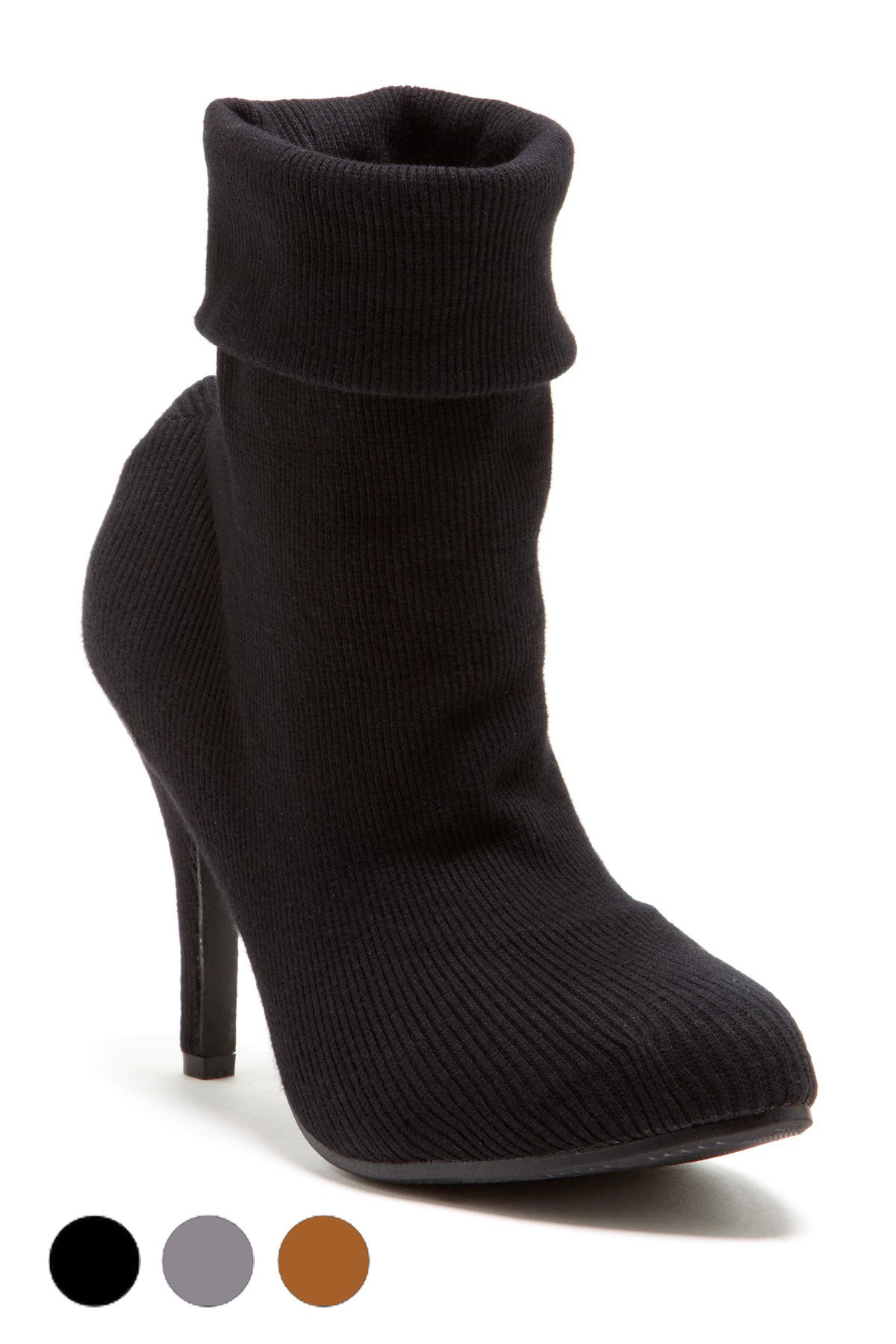 ISABELLA boots featuring a jersey knit upper, adjustable height, and a 2.5-inch heel, perfect for stylish comfort.